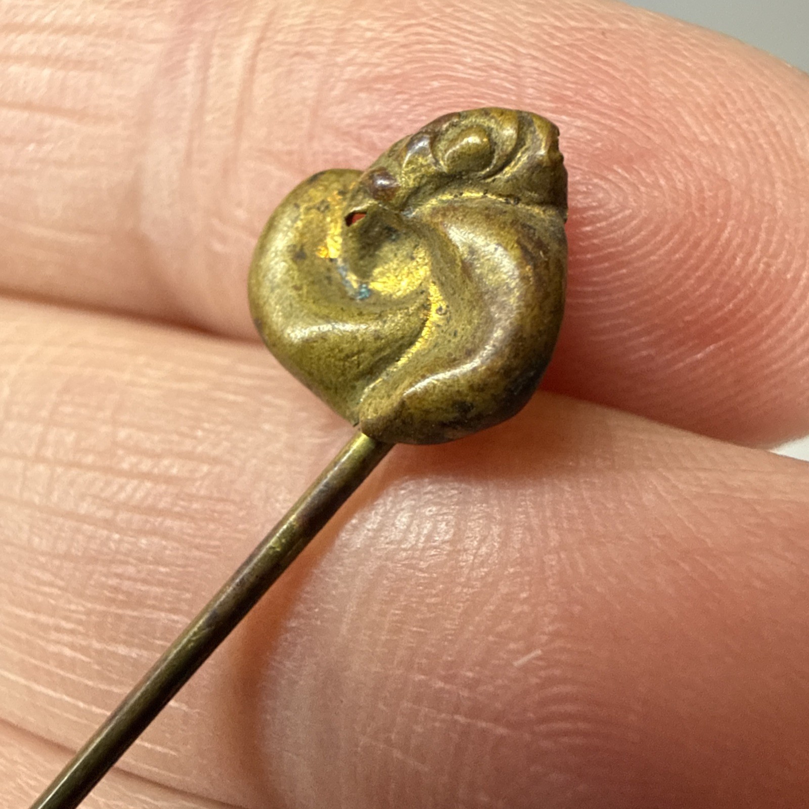 Art Nouveau Antique 1 3/4 in Hair Pin Stick Pin