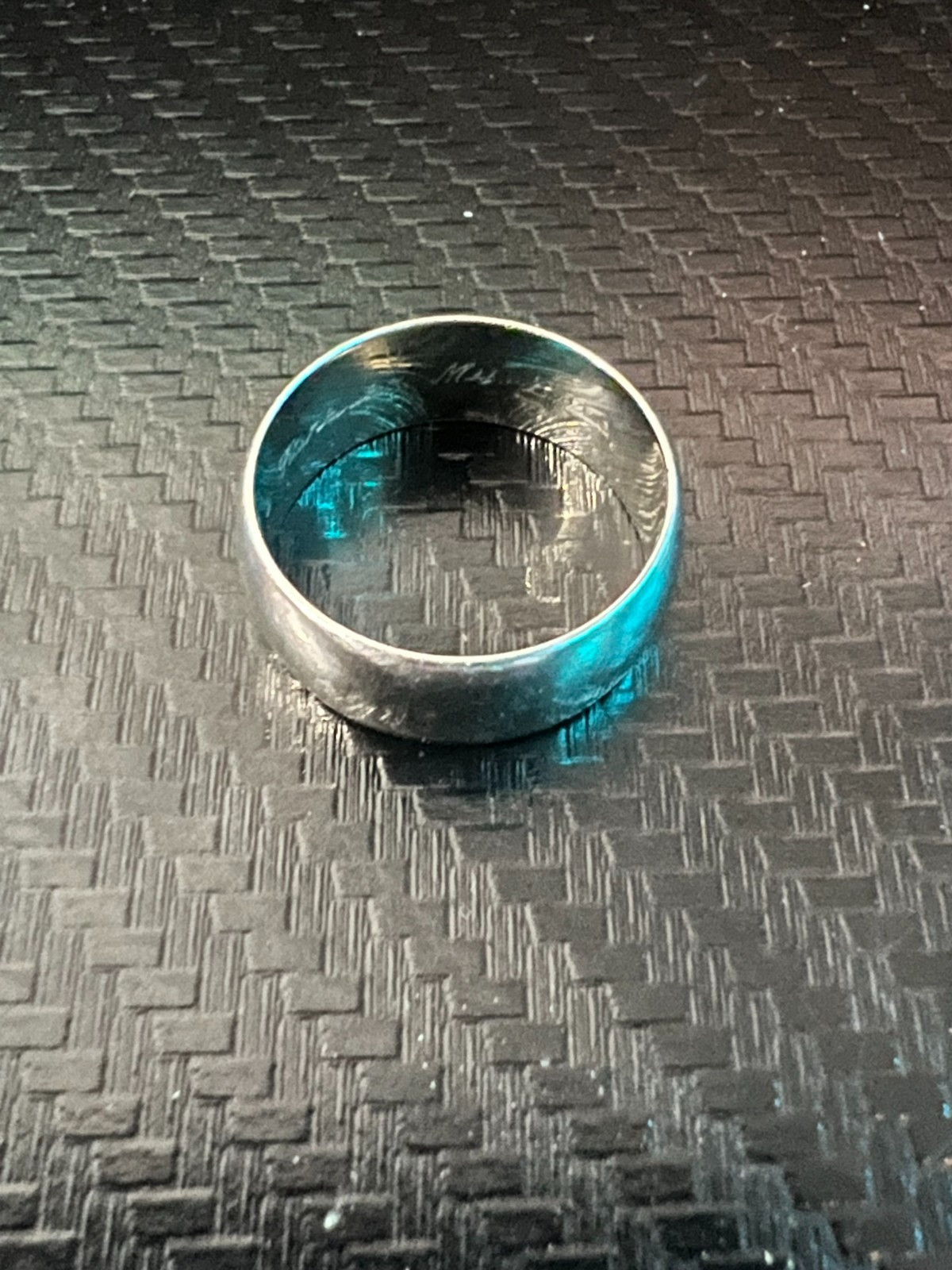 Vintage 80s 14k Gold Silver Heavy Solid Plain Wedding Ring 6.3g