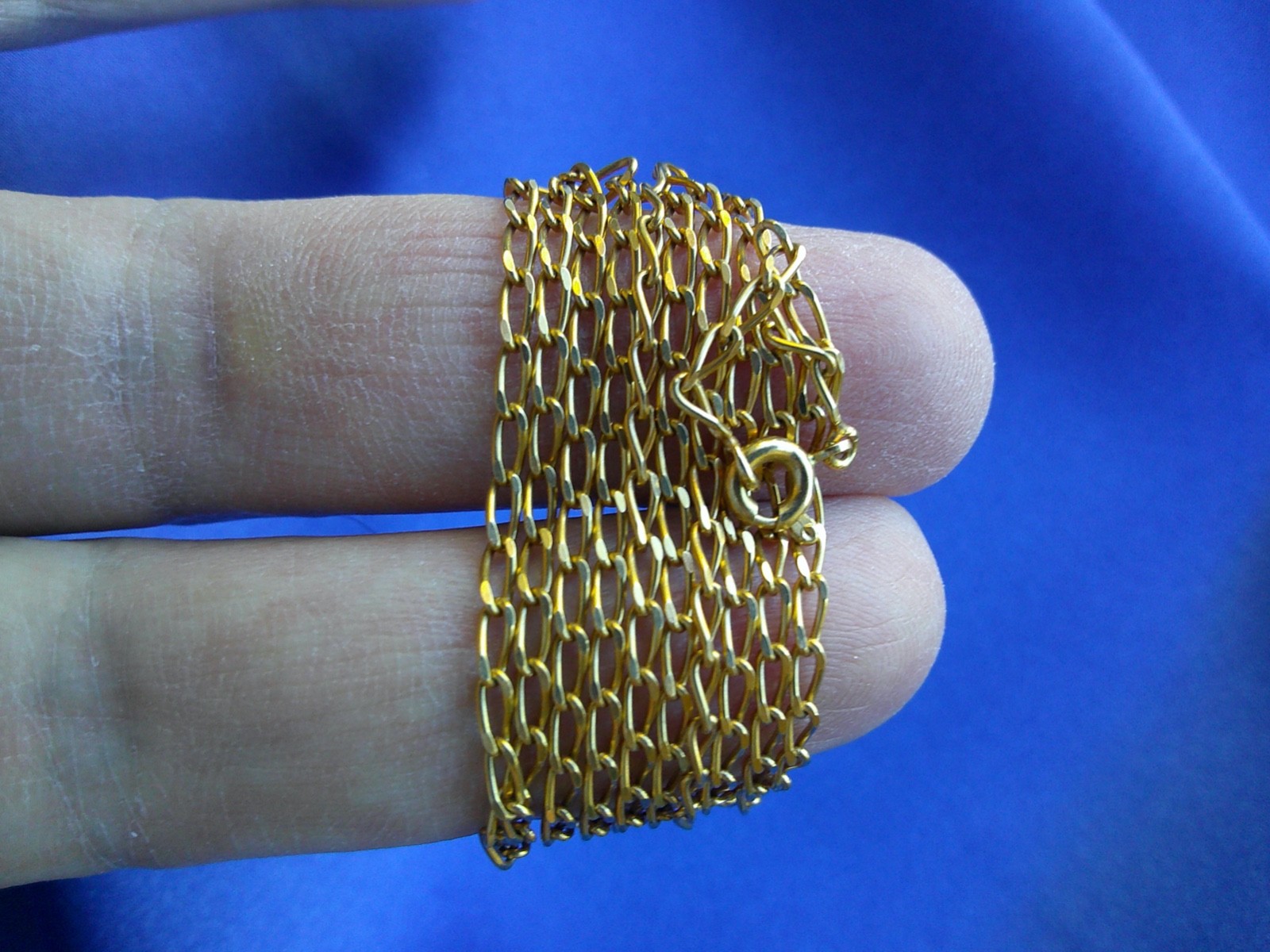 Rare Unique Antique Vintage French 60 cm Long 18K Solid Gold Necklace Chain ⛓️