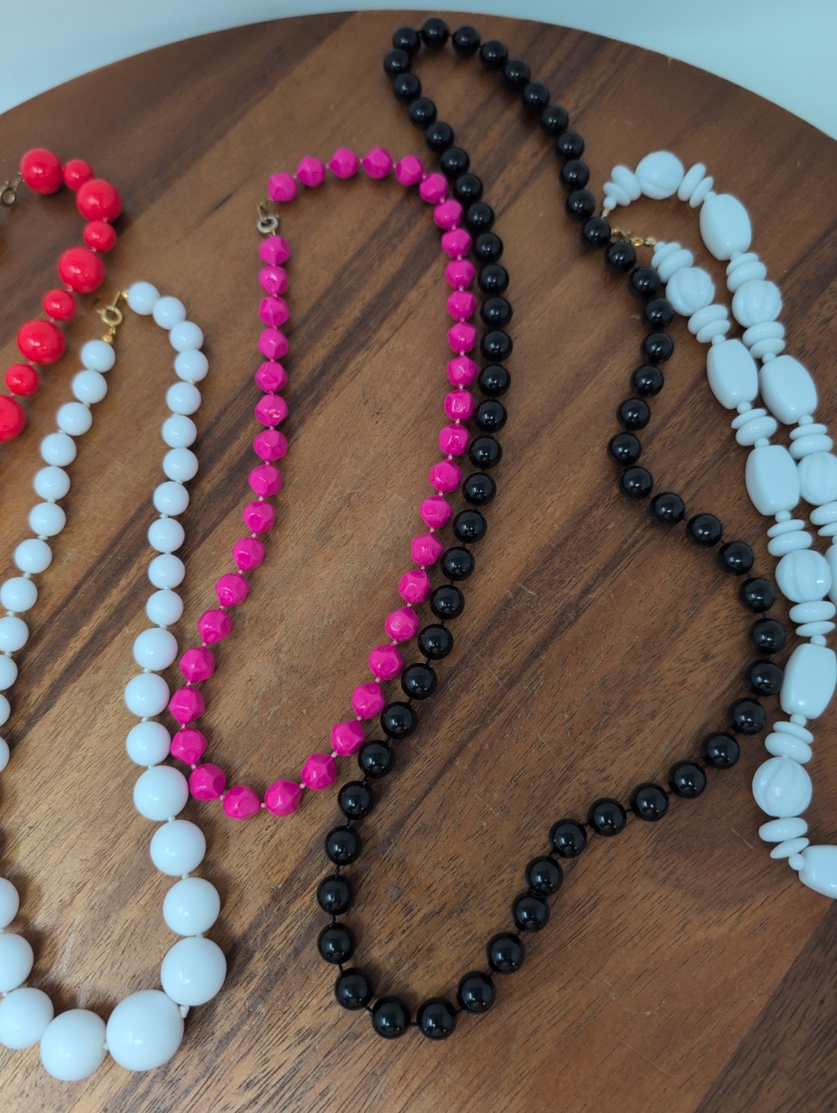 Lot Of Vintage Plastic Jewelry Six Necklaces And Five Bangles