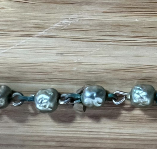 Vtg Necklace Faux Pearl Rhinestone – choker style -appro. 16 inches