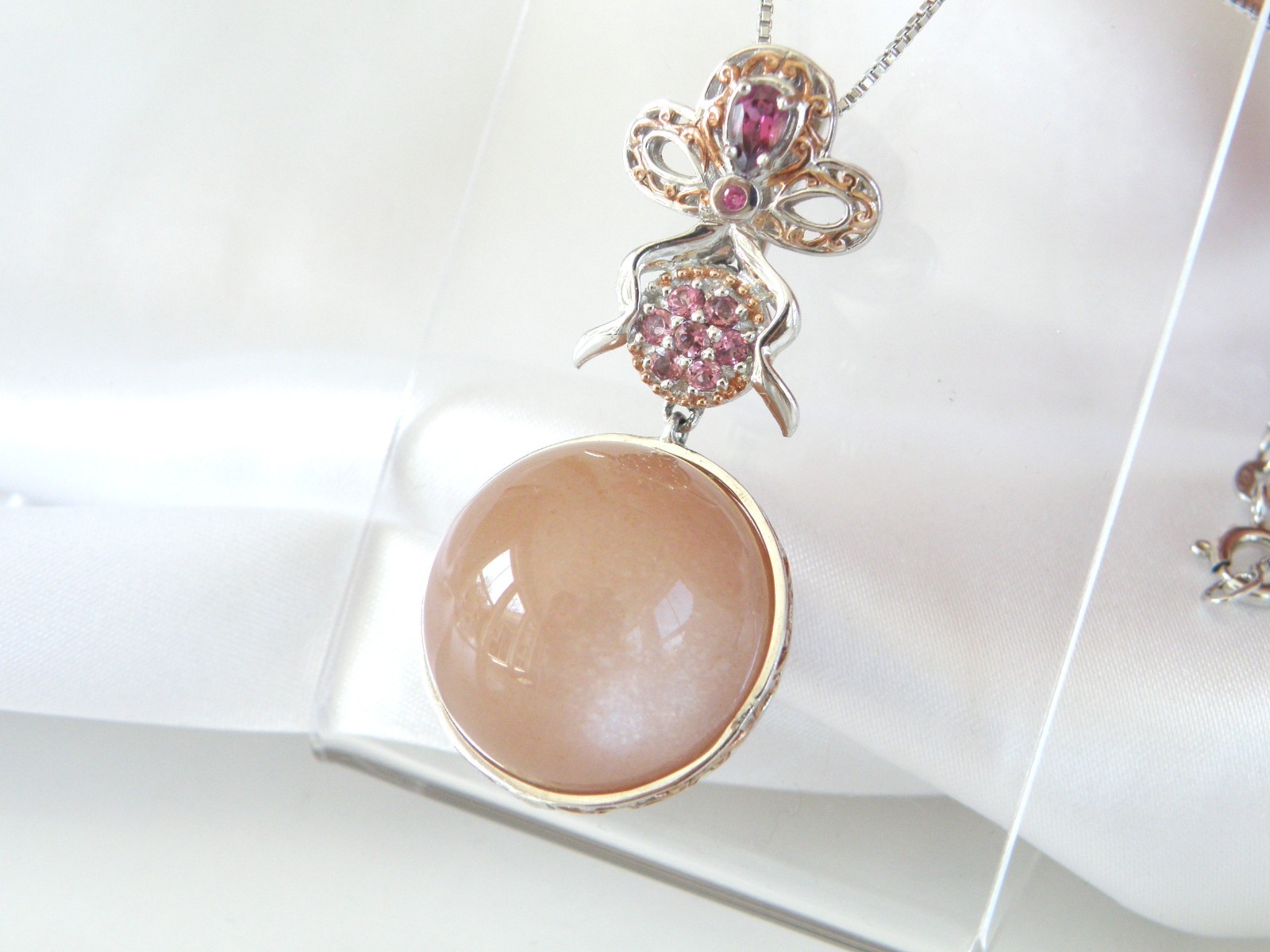 Sterling Silver 925 Gems En Vogue Michael Valitutti Moonstone Orb Pendant