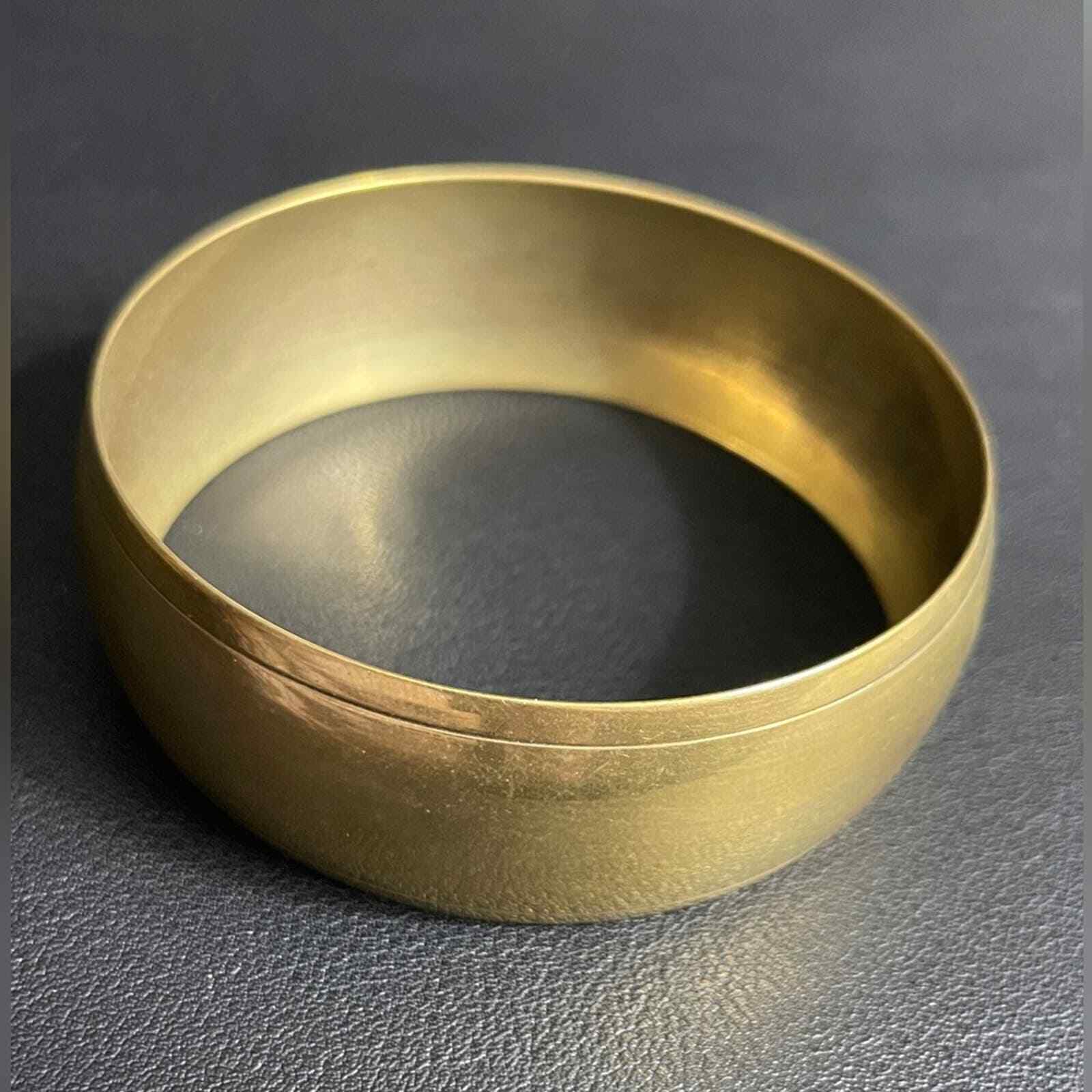 Vintage Brass Classic Bangle Bracelet