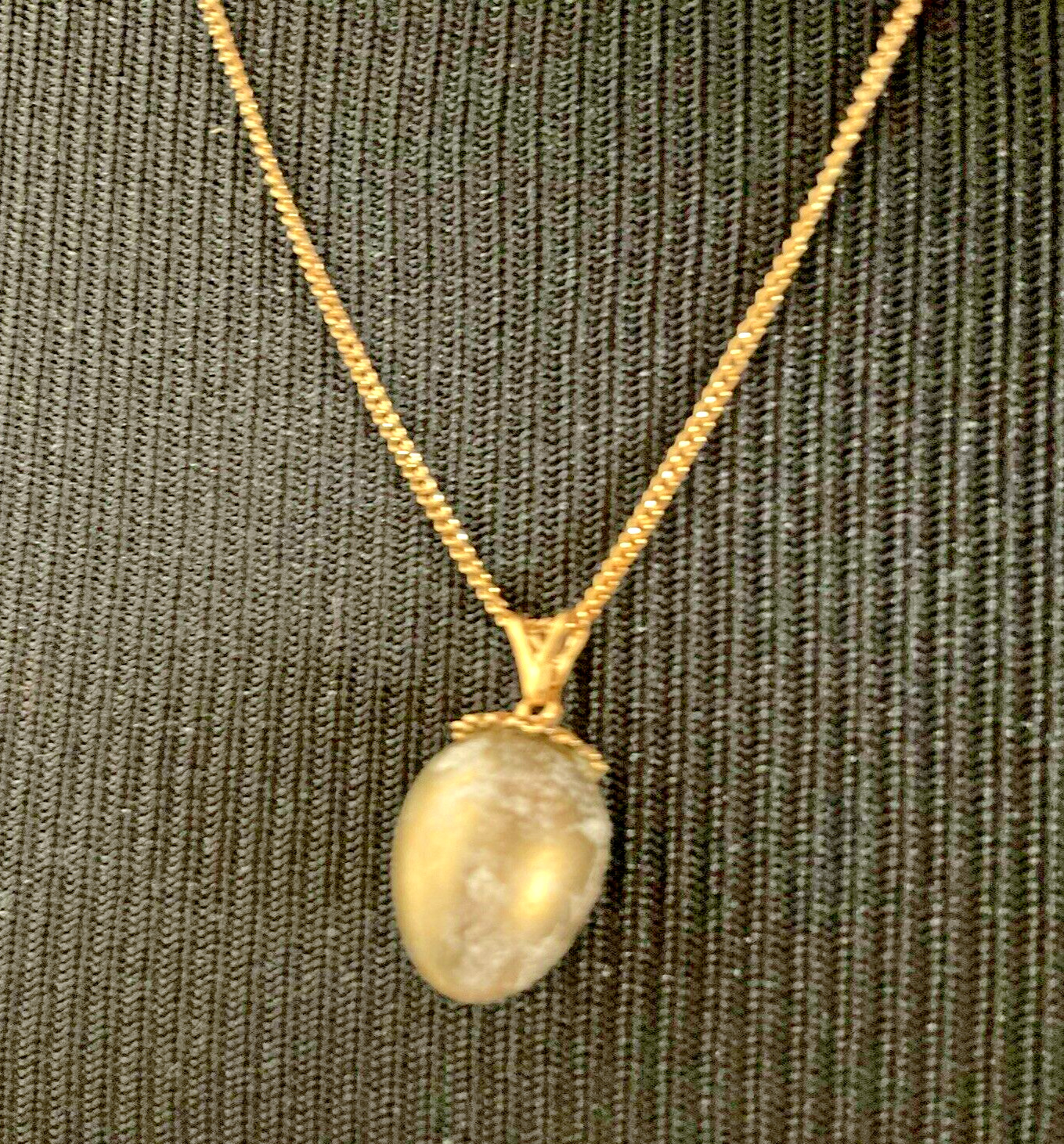 Pendant Kit Finch Painted Gold Egg Amber Crystals Goldtone Chain Instructions
