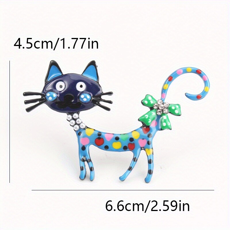 Fashion Dripping Niche Design Sense Cartoon Cat Brooch Women Men Jewelry Gift