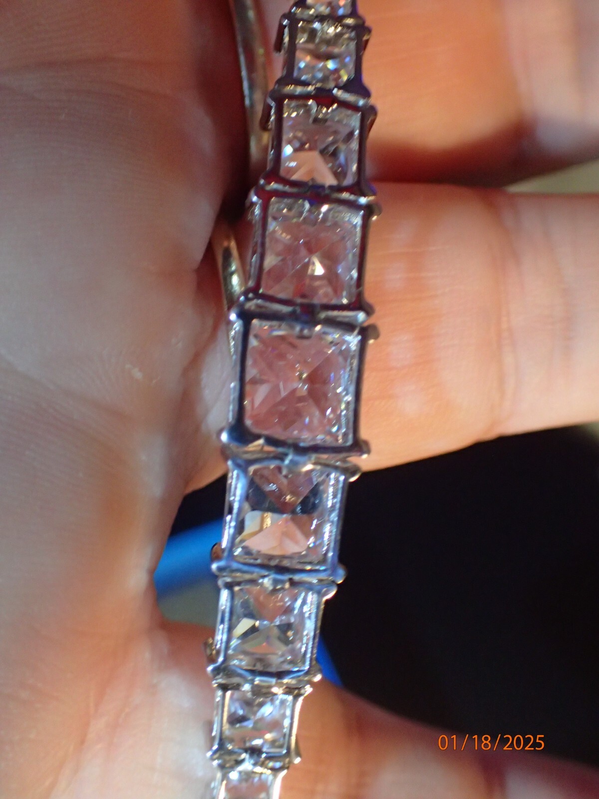 Absolute Sterling Silver Quadrillion Cut Tennis Bracelet HSN