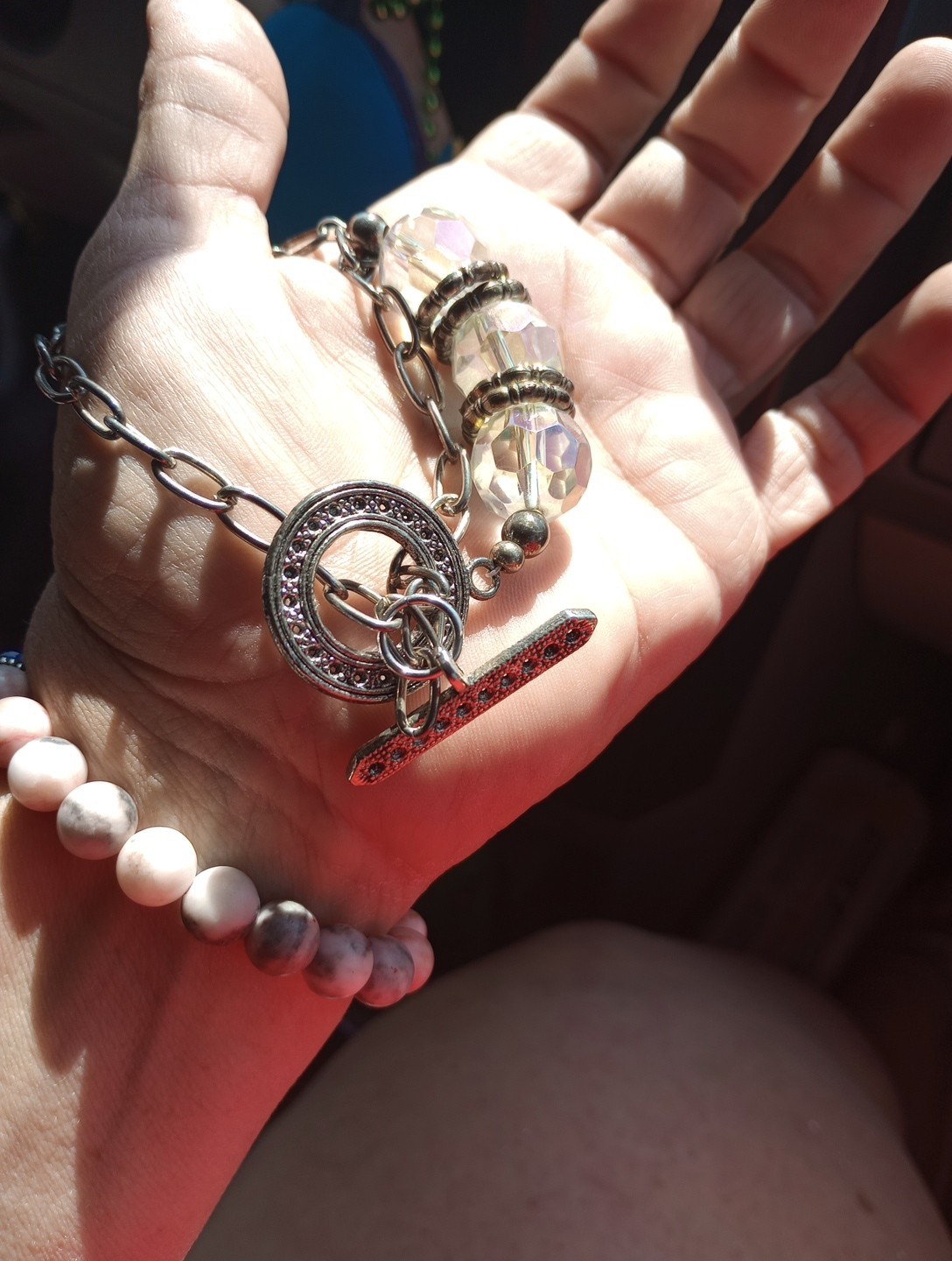 Vintage Crystal Beaded Necklace & Bracelet Set I’m Not Sure If It’s Real.
