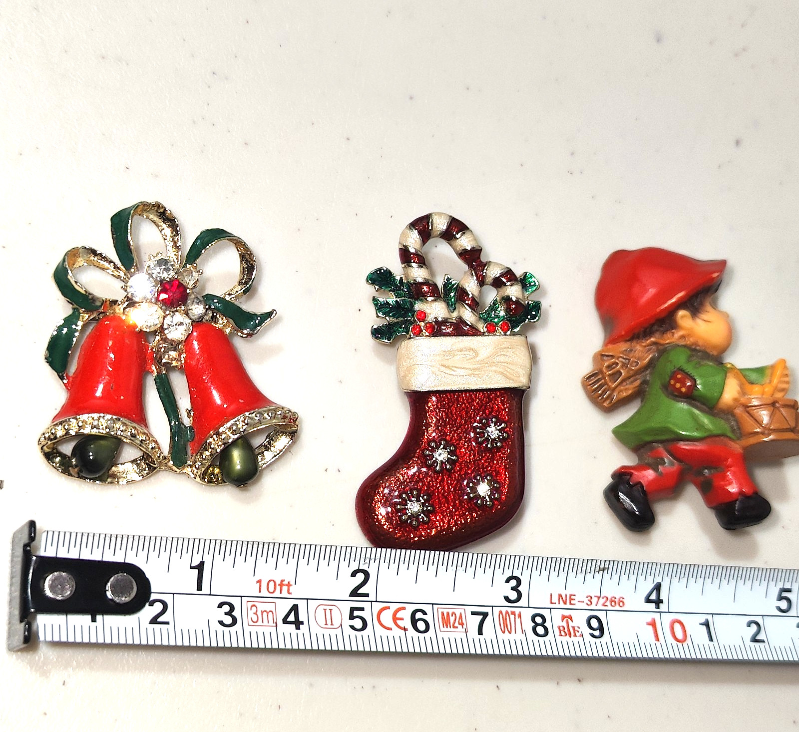 6 VTG Holiday Pins Brooches Hallmark Snow Buddies Drummer Boy Soldier Rhinestone