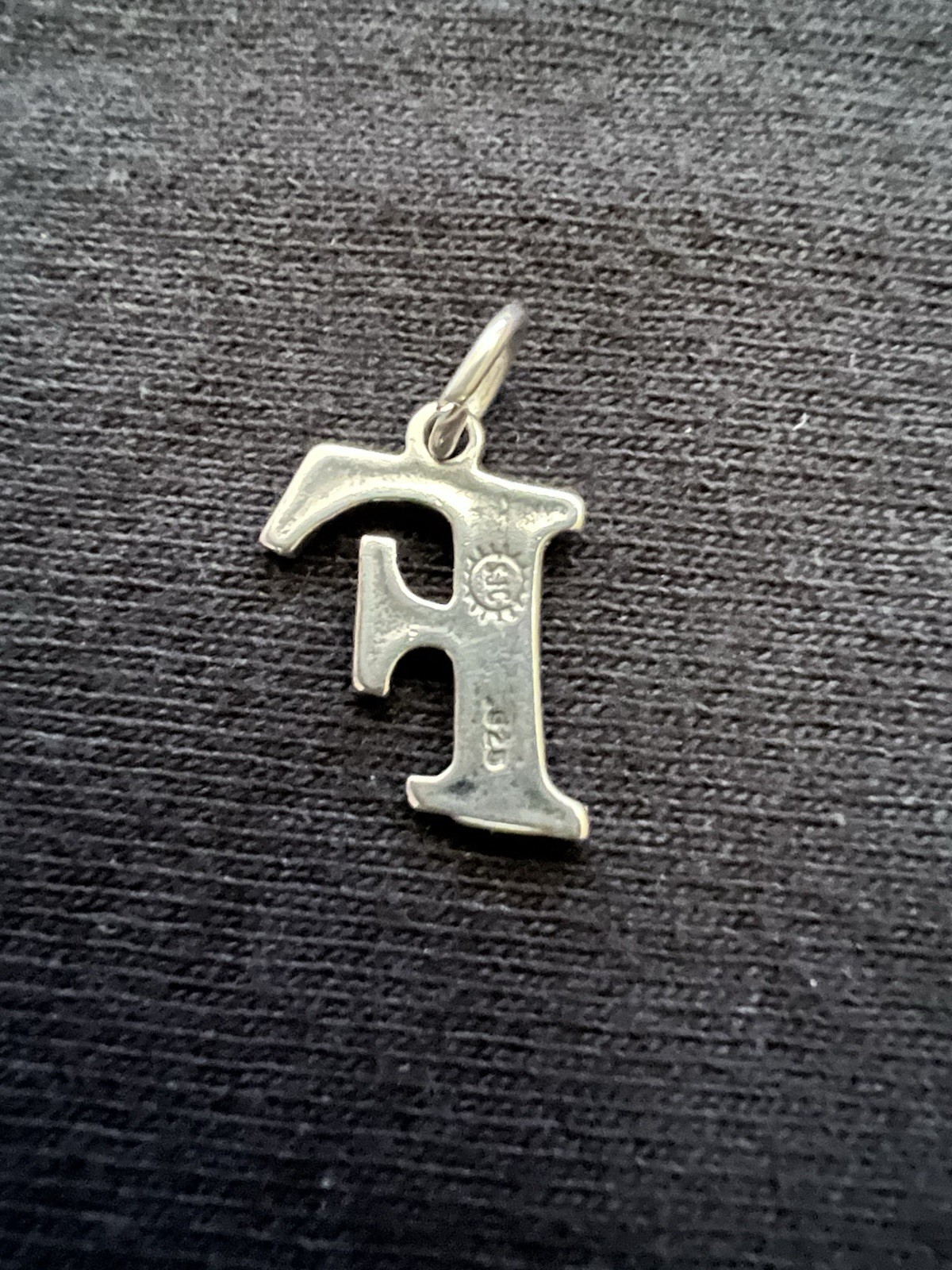 Vintage Letter F Sterling Silver Initial Charm/Pendant Stamped SJC 925 ~ 1.52 g