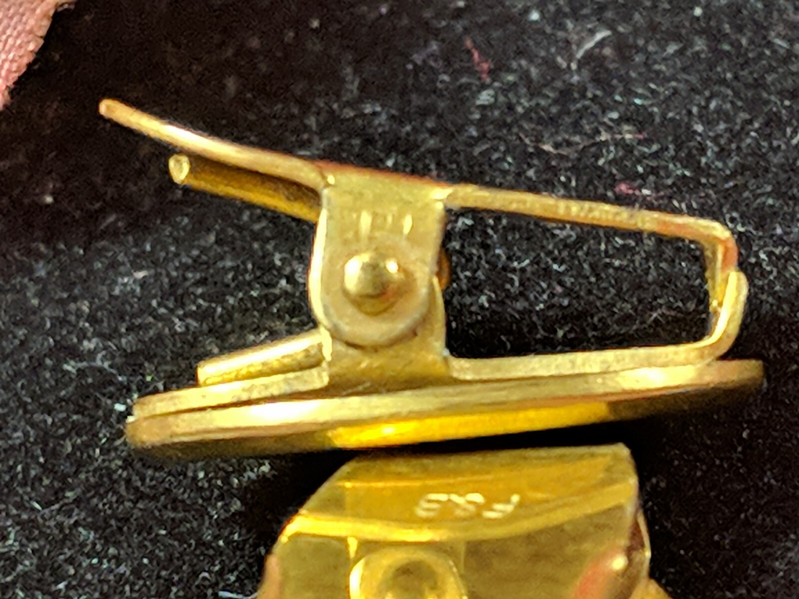 Antique Foster Bailey F & B Tie Clip Estate Engraved Initial Cuff Links Insignia