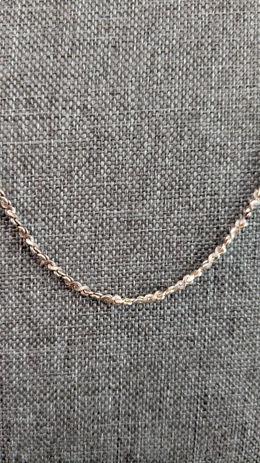 Vintage Sparkle Sterling Chain Necklace 925 Marked Chain Necklace