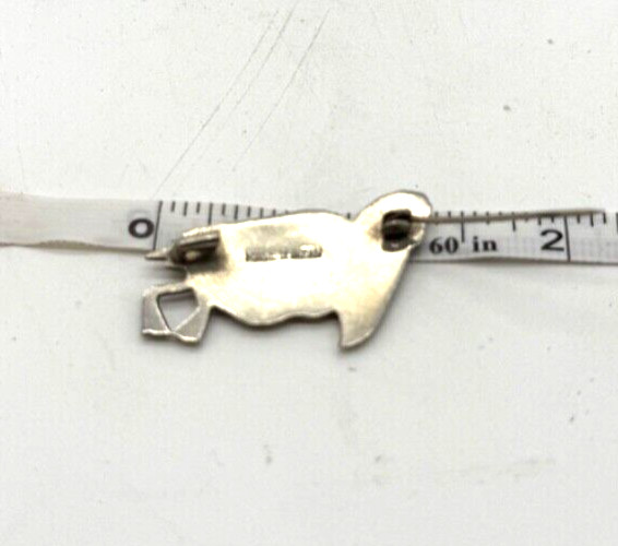 Vintage Silver Tone With Red Rhinestone Eye Pelican Brooch Pin Made In Japan