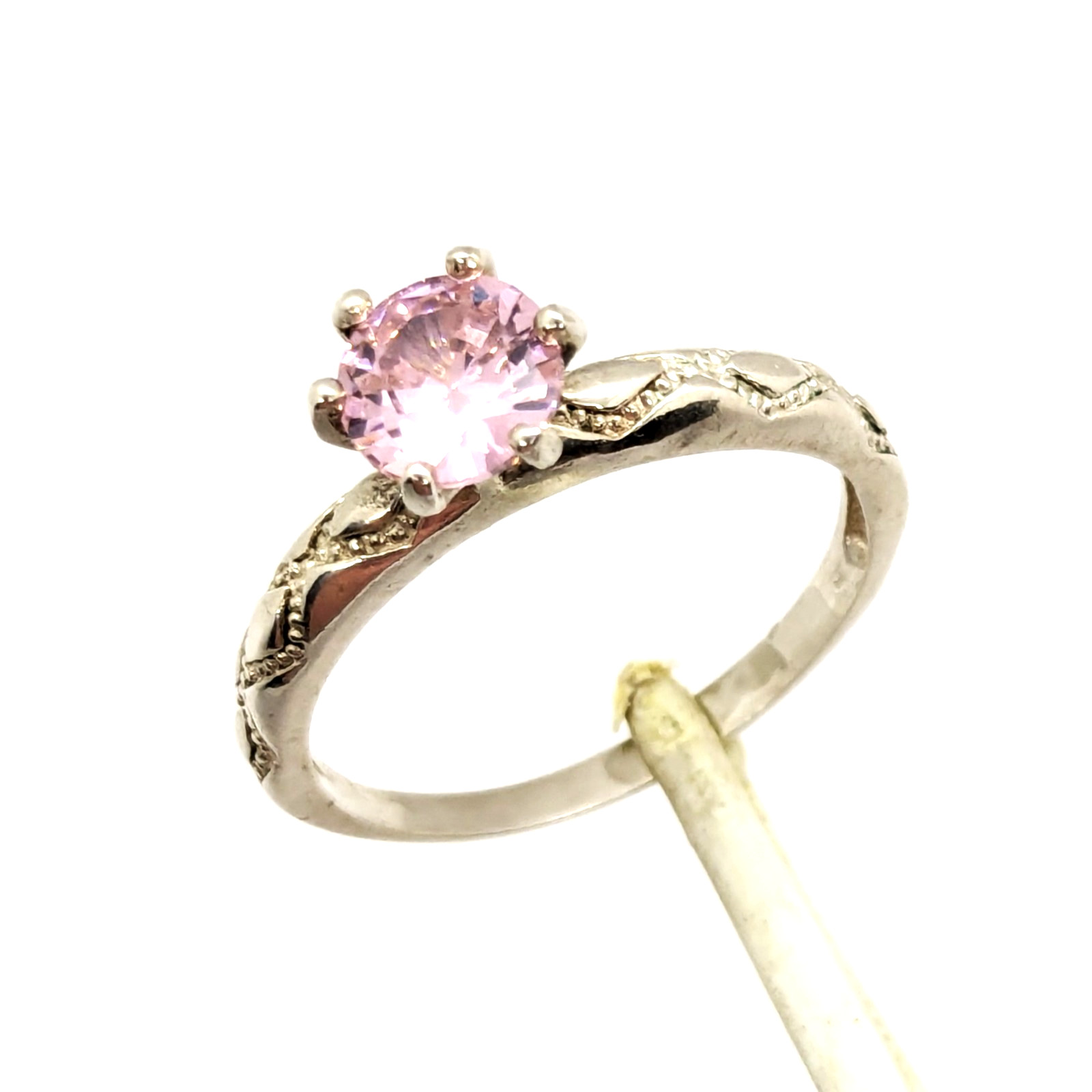 Vintage Luxury RING Silver 925 with Bright Stone -size: 7.75US (17.5mm) | UA #8