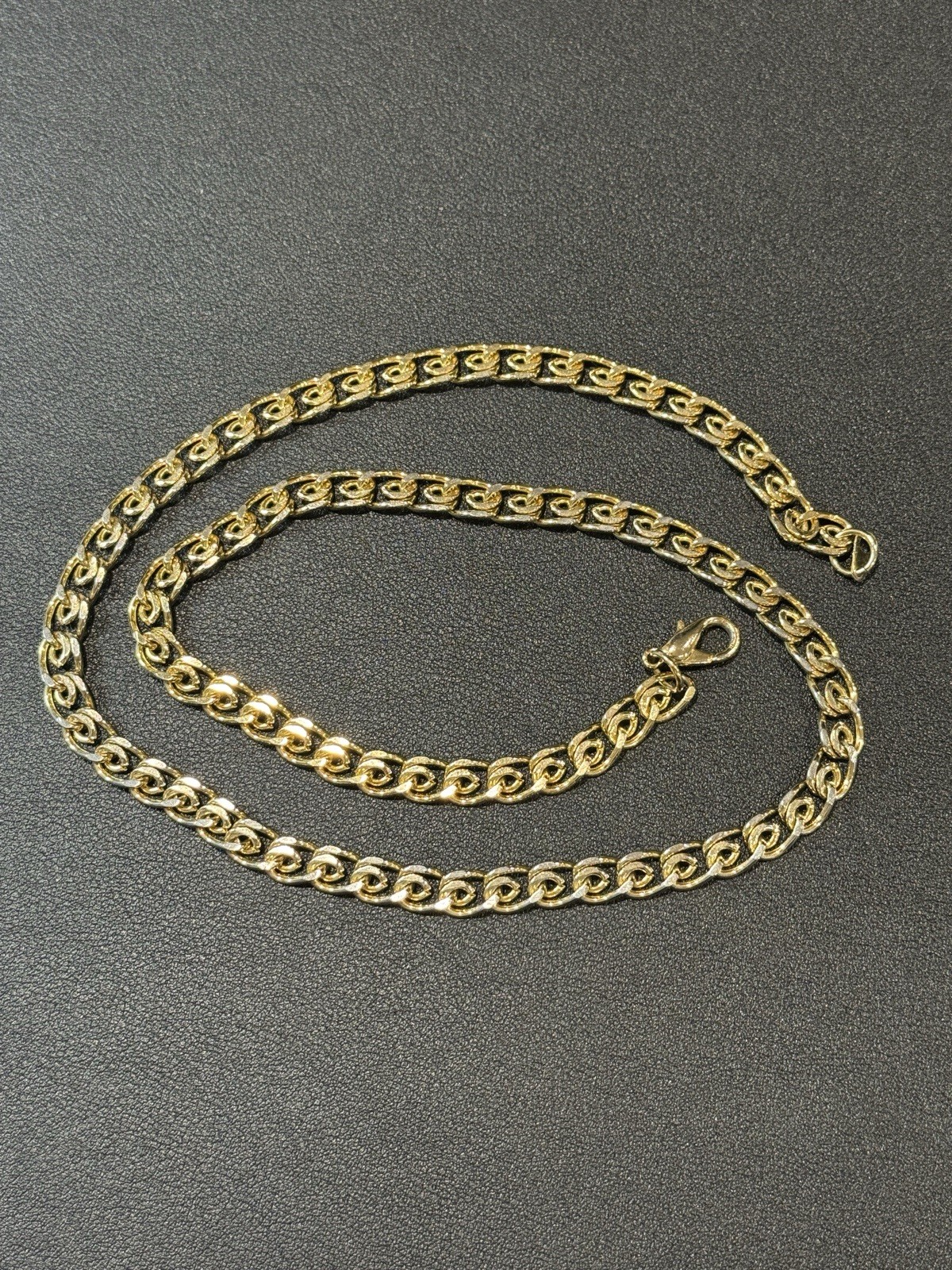 Vintage Gold Tone Mariner Anchor Link Chain Necklace 23.5” 8mm Korea 44g