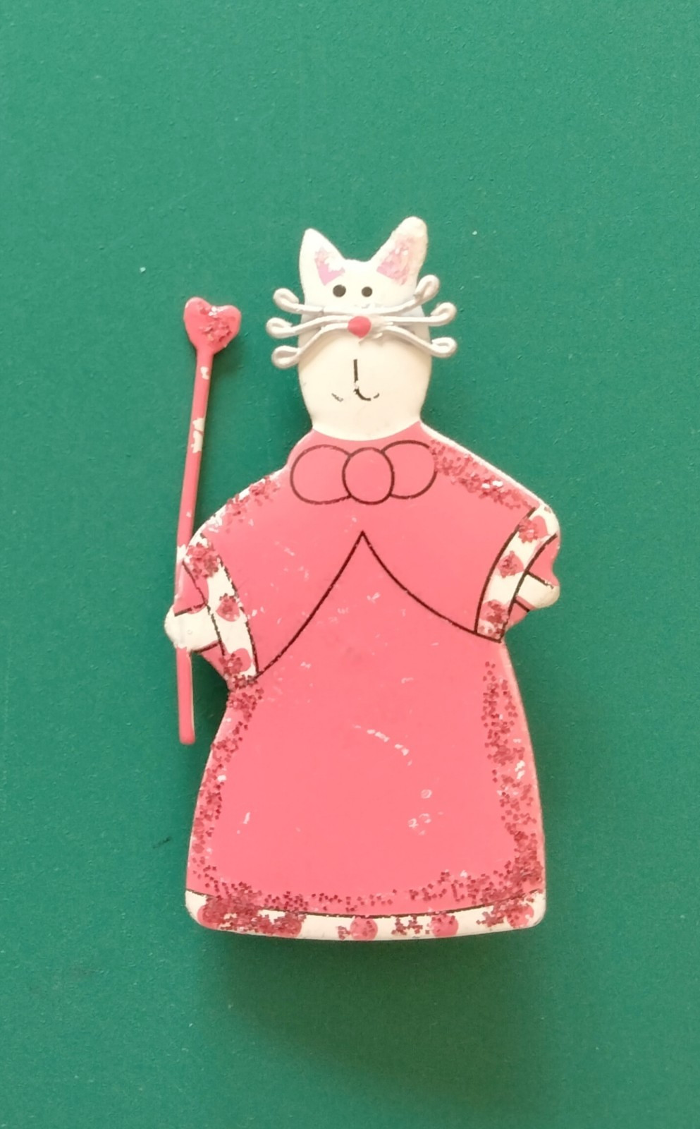 Handmade Whimsical Metallic Good Fairy Cat Brooch (164 – 2405)