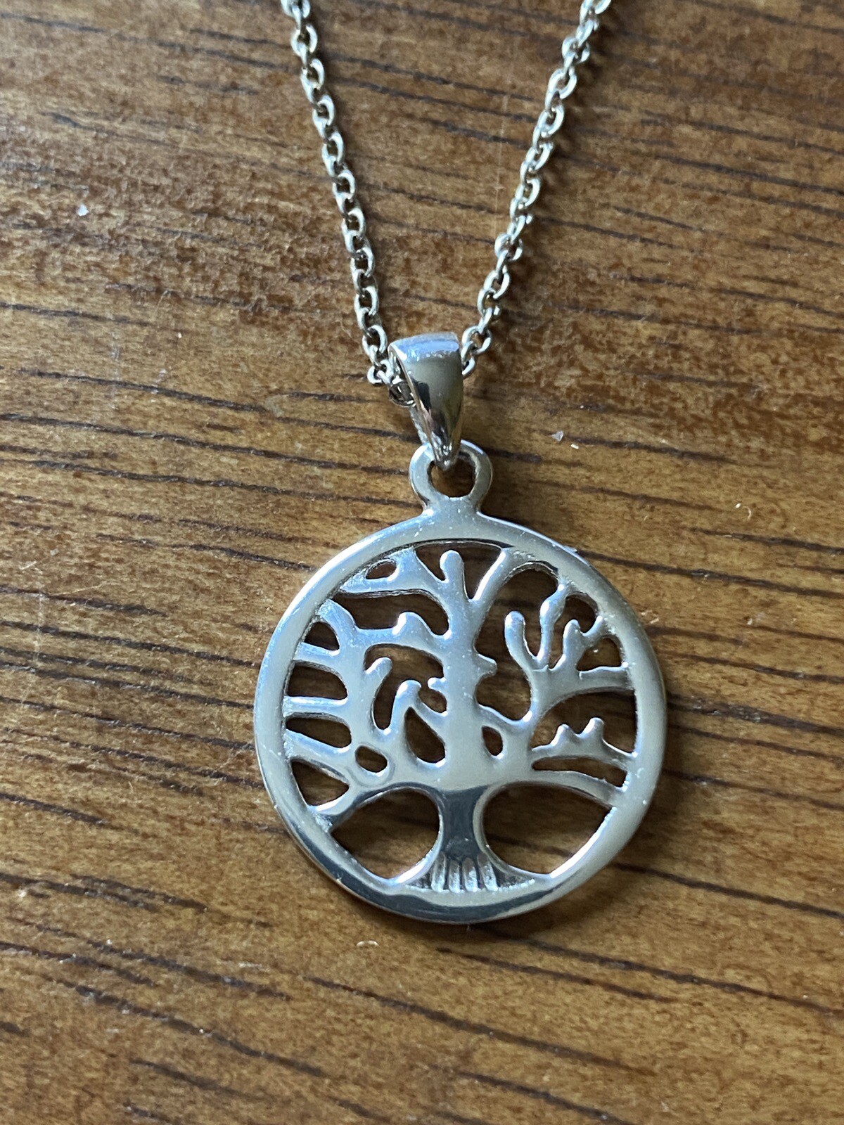 Vintage Tree of Life 925 Silver Necklace and Pendant 18″