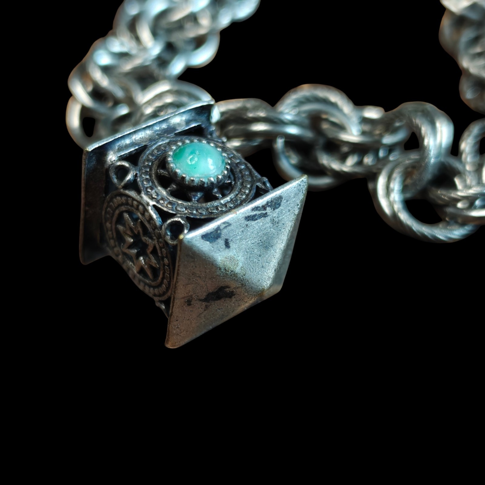 Etruscan Revival Two Charm Bracelet See Notes