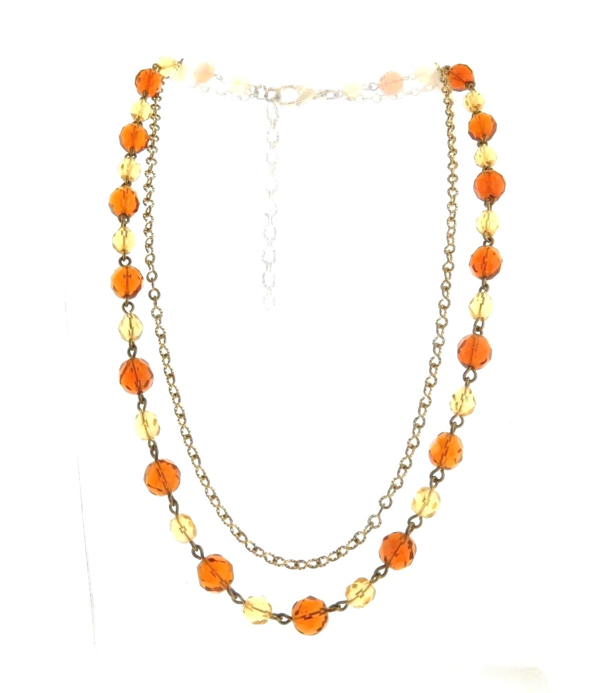 Vintage Glass Bead Necklace 8 mm 17.5 Inch