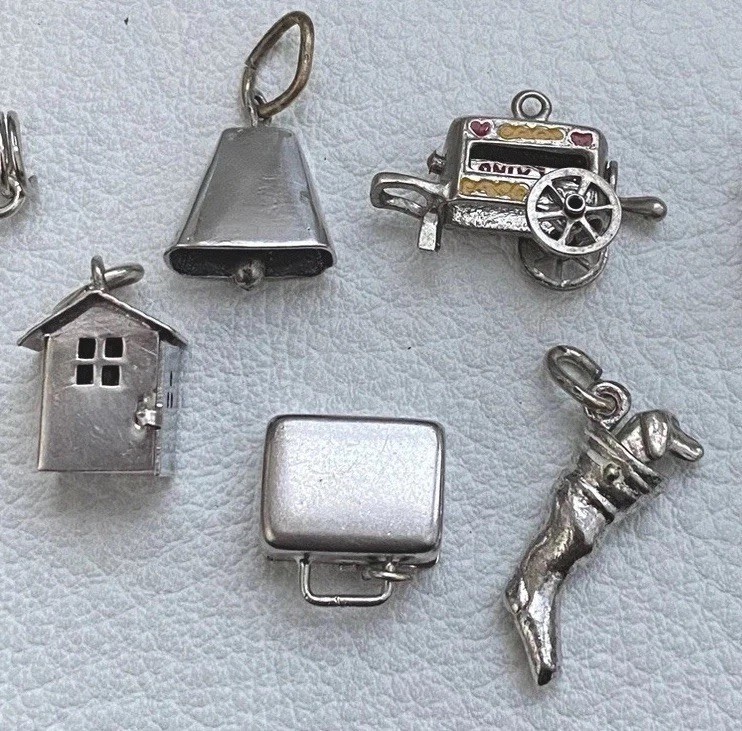 Vintage Sterling Silver Moving Mechanical Articulated Charms YOU CHOOSE