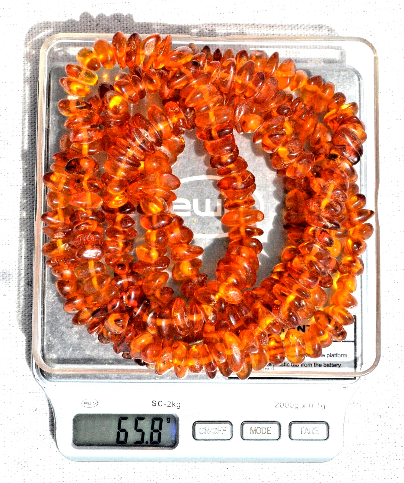✅118 cm=65gr RUSSIAN SOVIET BALTIC AMBER BEAD NECKLACE 琥珀 BRACELET STONE PENDANT