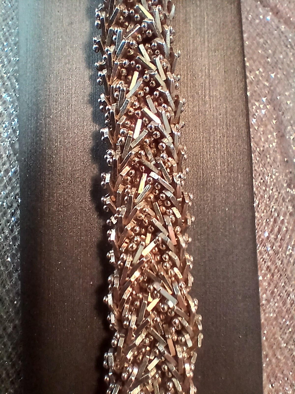 Sterling Silver 37.85 gram Bracelet Handcrafted Weaved Flexable Taxco MEX 6.5″