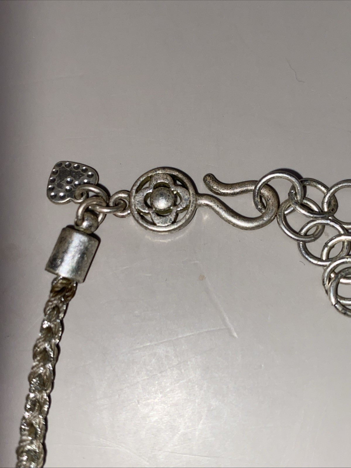4 VTG Silver Tone Necklaces + Earrings Filigree Medallion Stella & Dot Rope GLAM