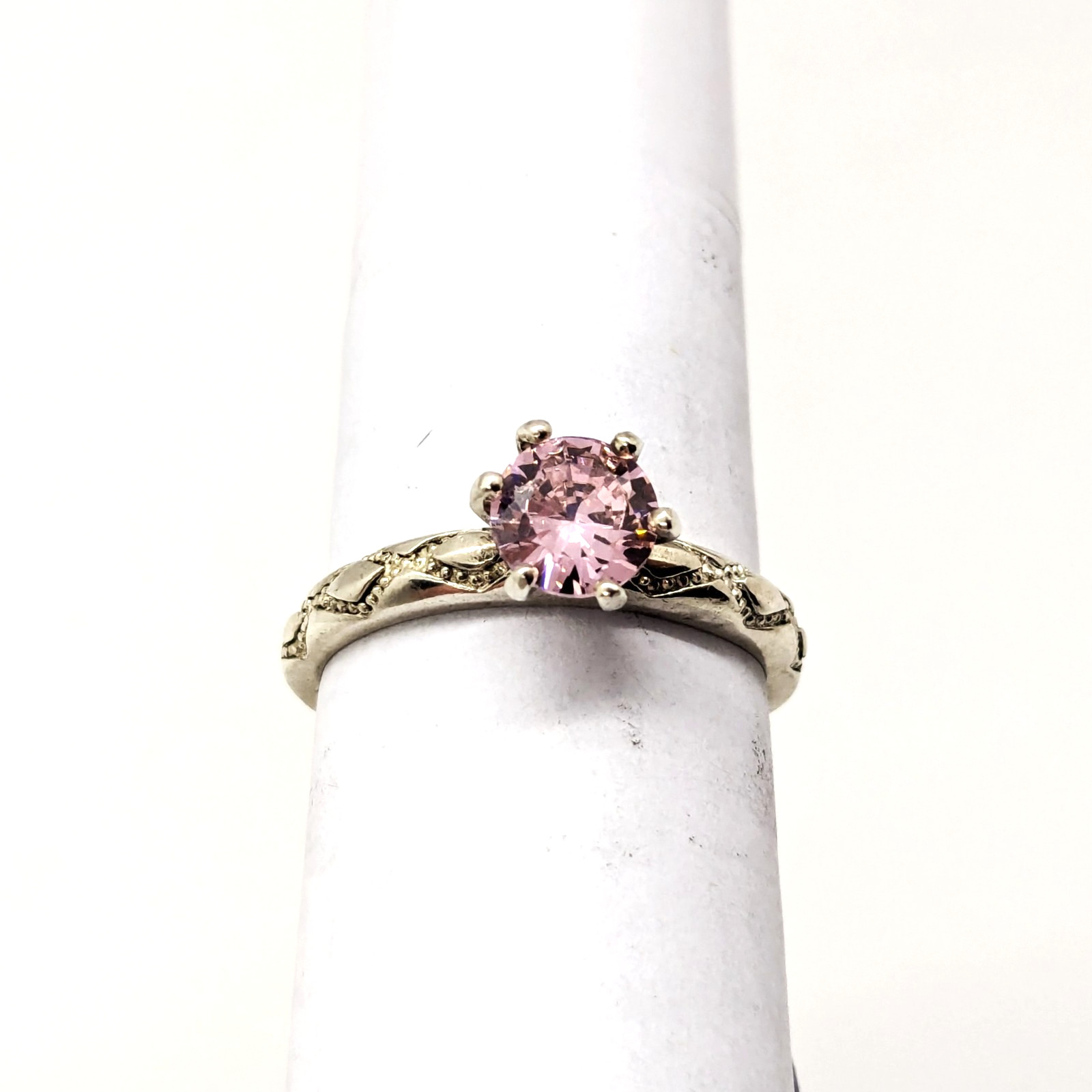 Vintage Luxury RING Silver 925 with Bright Stone -size: 7.75US (17.5mm) | UA #8
