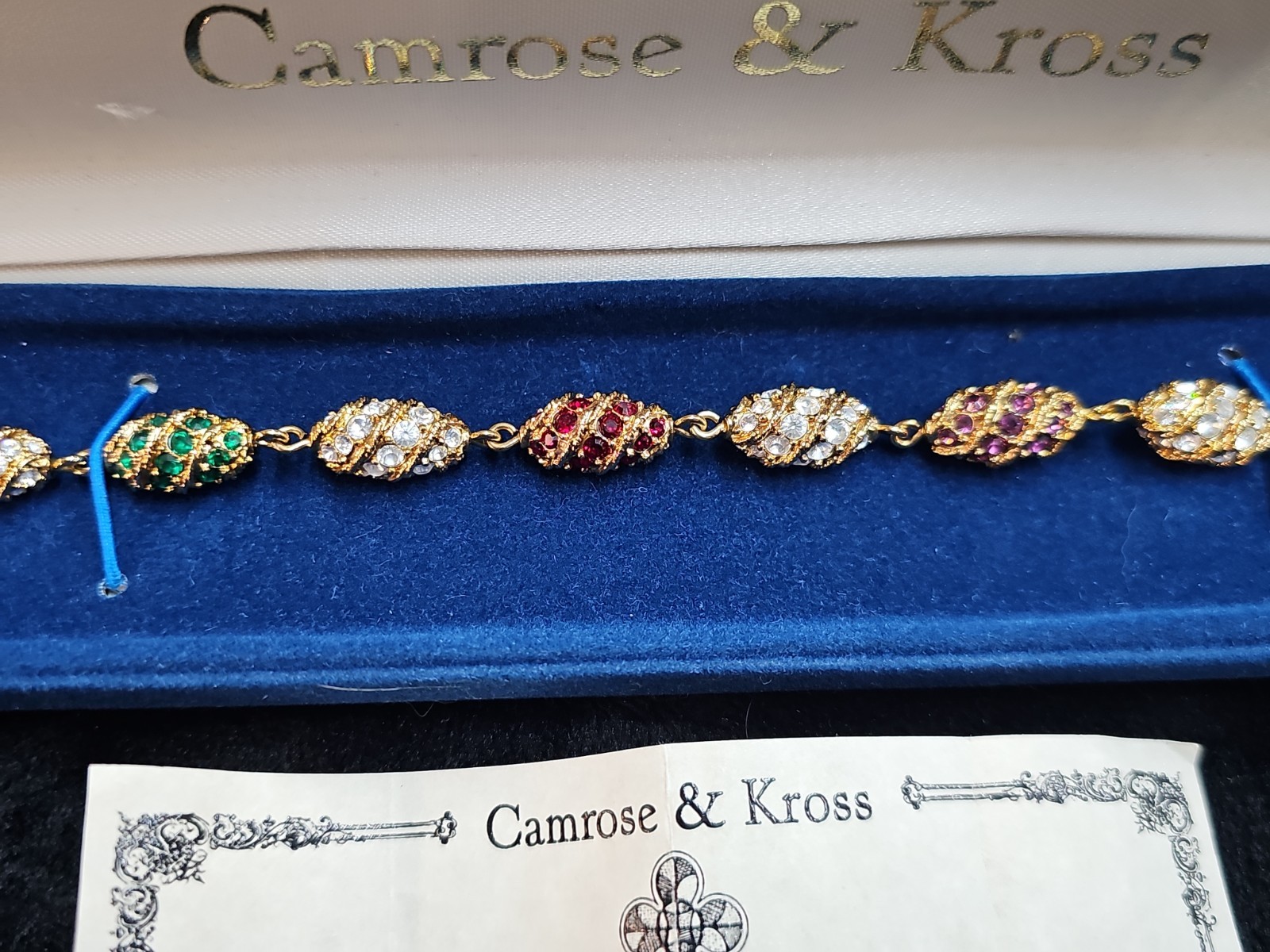 Camrose & Kross Jackie Kennedy JBK Royal Egg Bracelet. Signed JBK