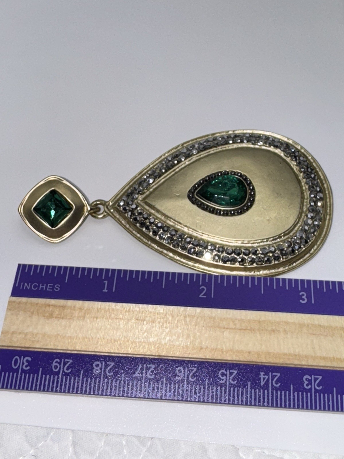 Vintage Emerald Green Glass Bead Wire Wrap Bracelet Earrings Pendant Set