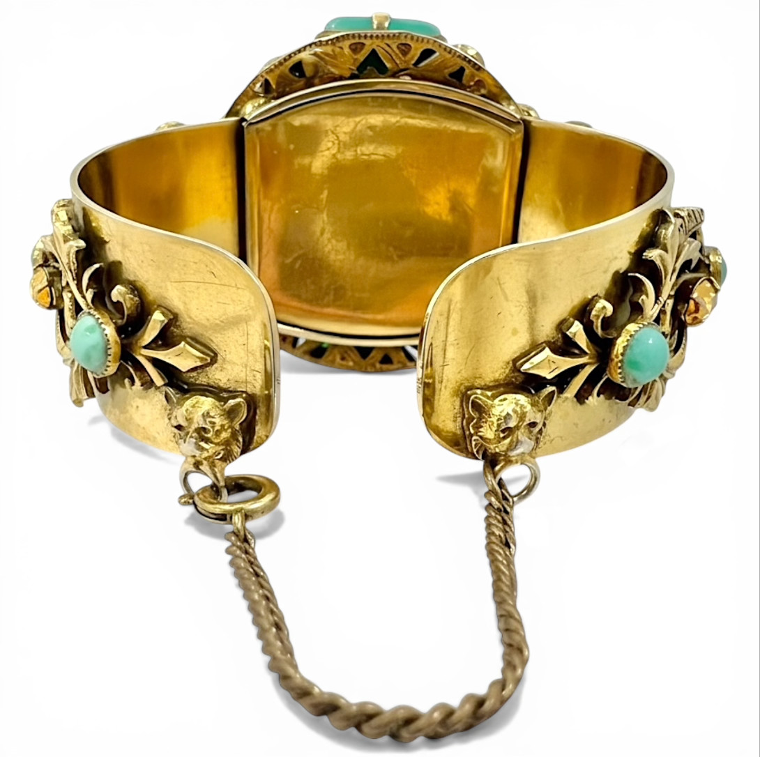 Vintage Art Nouveau Gripoix Poured Glass Citrine Crystal Jewelry Set