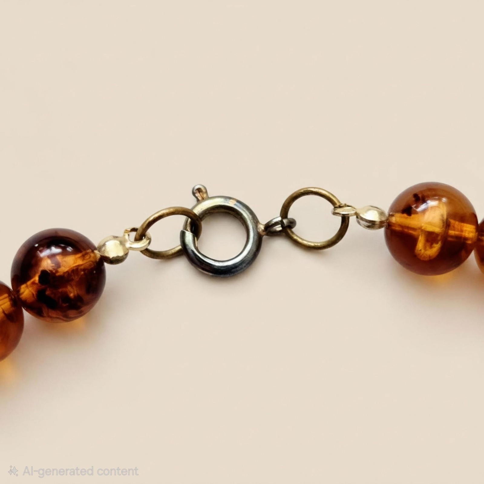 Vintage Lucite Statement Necklace Amber Tortoise Resin Geometric Necklace
