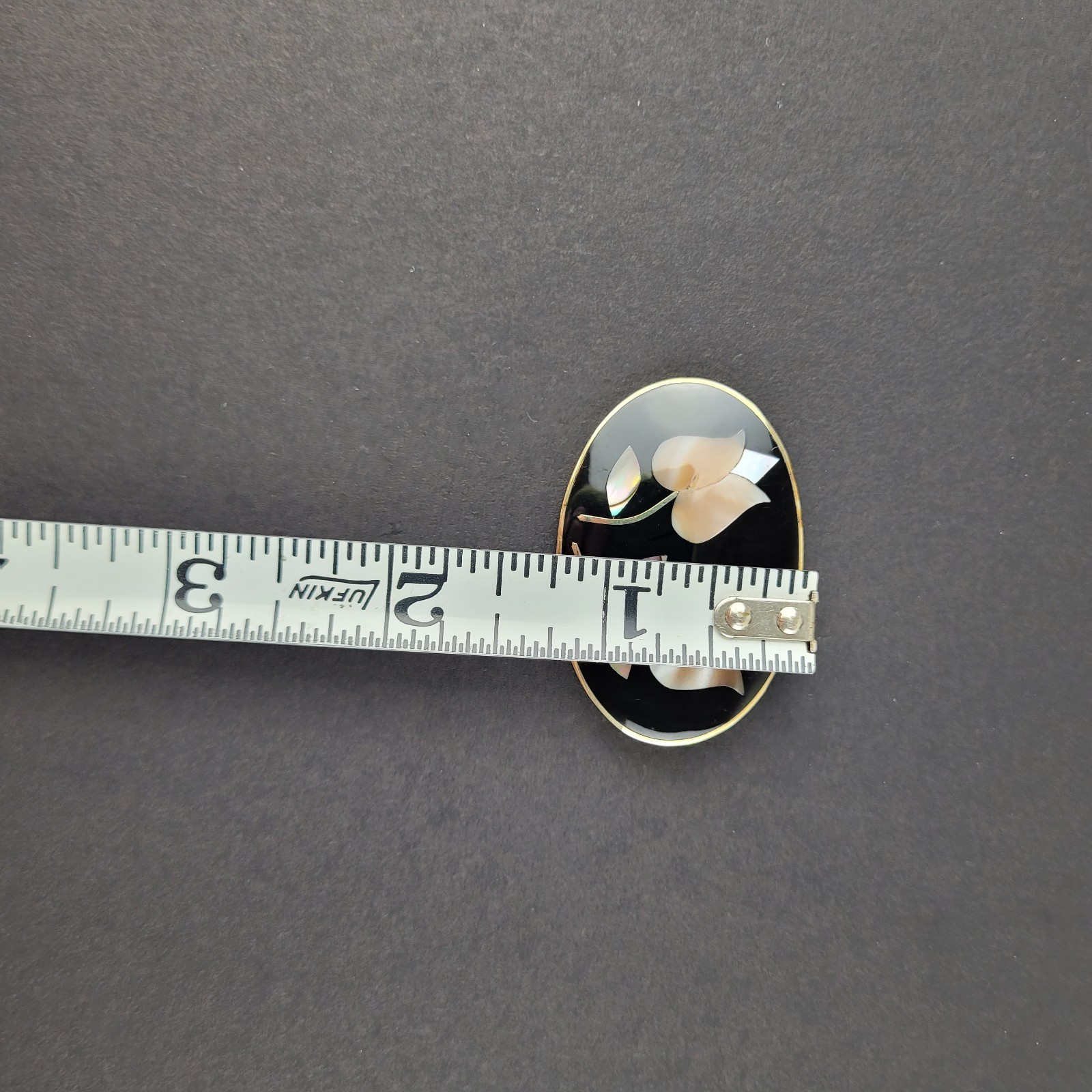 Vintage Alpaca Mexico Abalone Floral Brooch