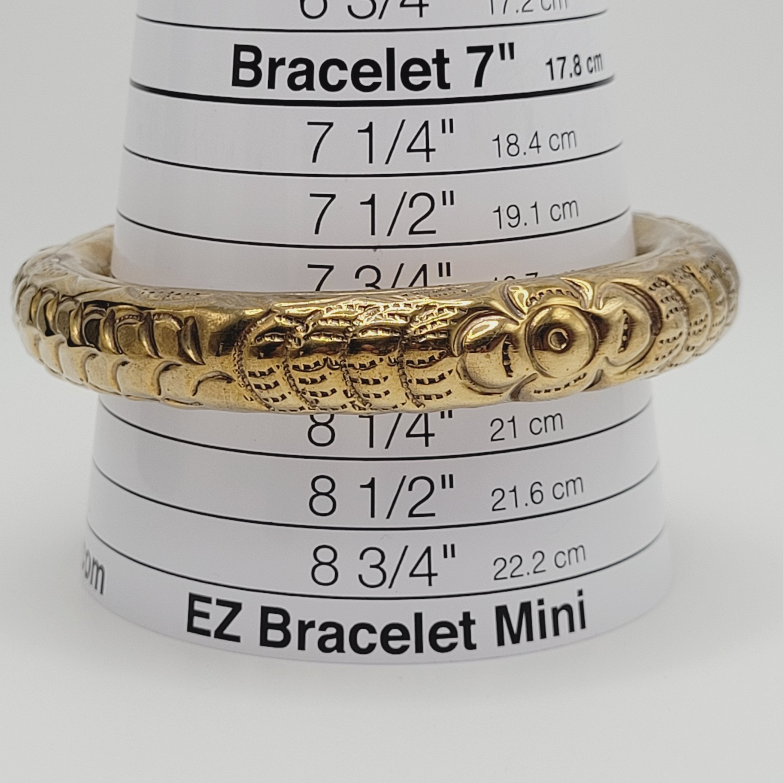 Chinese Wedding Chime Bangle Brass Repousse Chased Hollow Vintage Bracelet