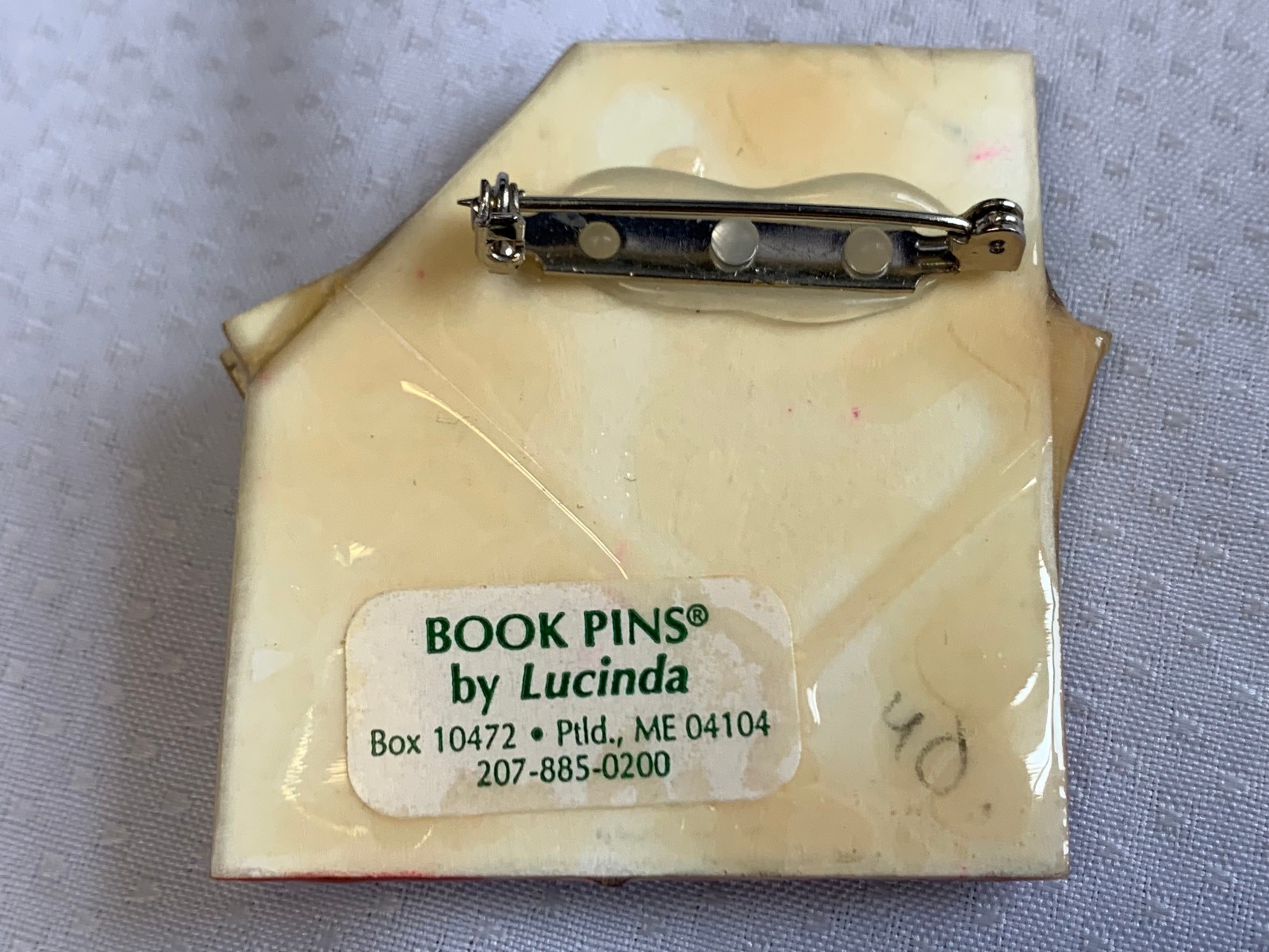 Vtg Book Pins by Lucinda Brooch Lot House Artisan Safety Lock Clasps