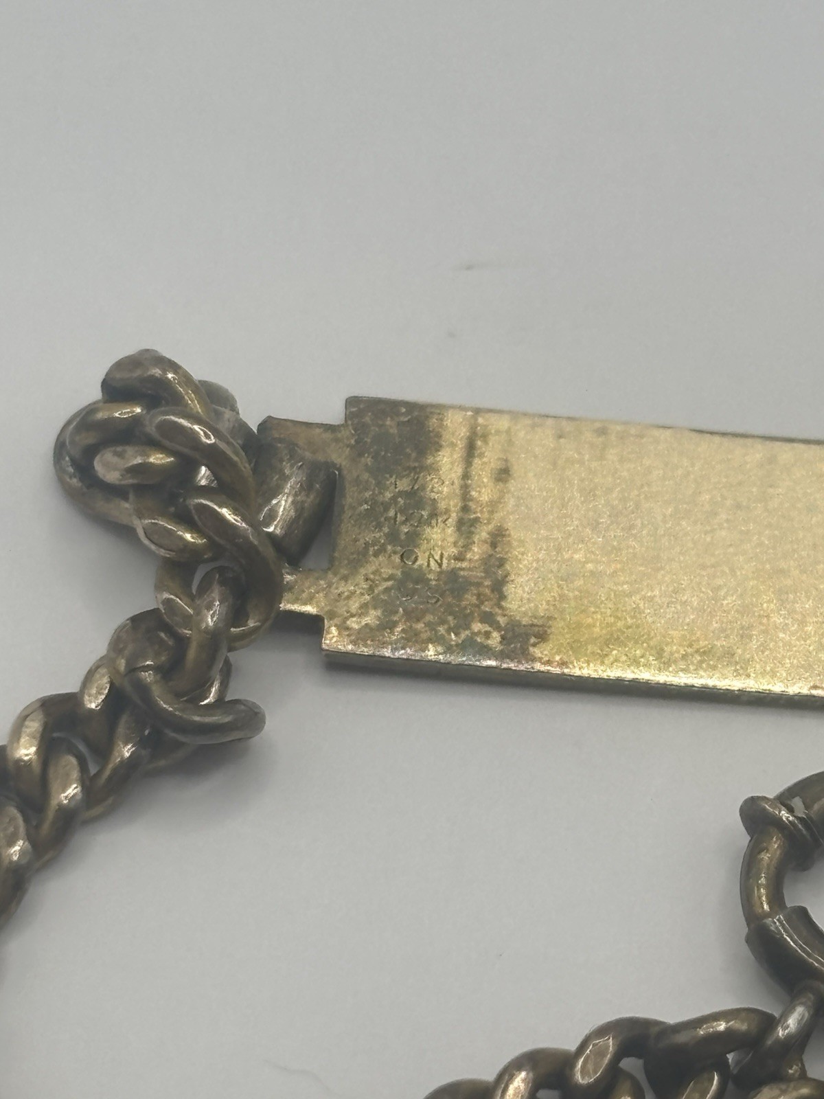 WW2 ID bracelet 1/20 12K Gold On SS