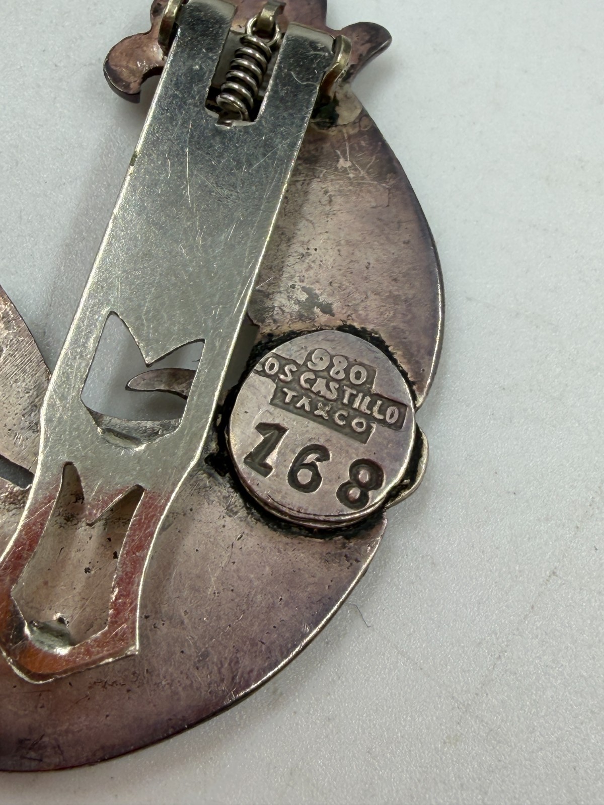 Vintage Dress Clip Bird 980 Silver Los Castillos Pair Taxco Z68