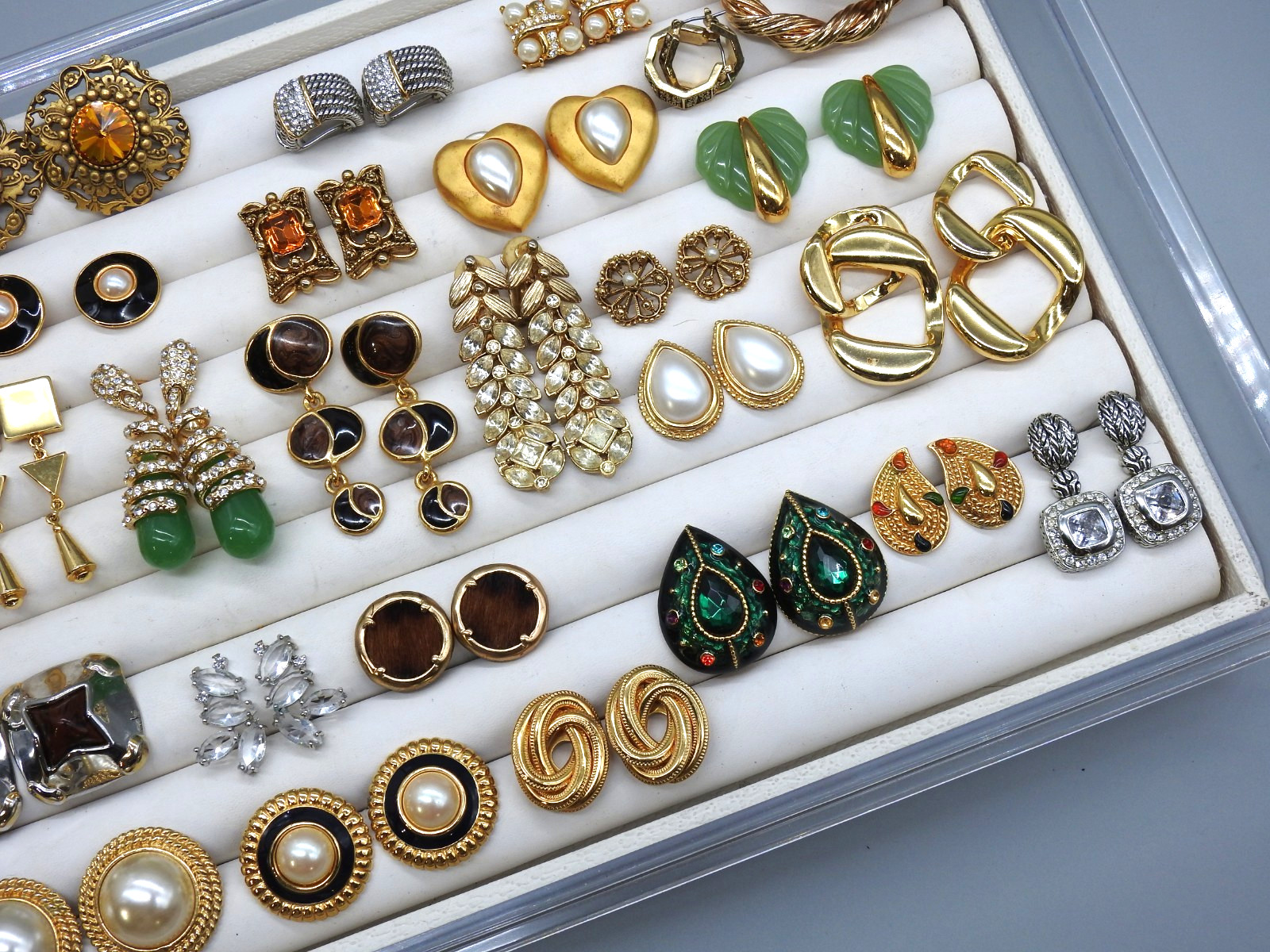Vintage Now Lot Chunky Statement Earrings Dangle 80’s Costume Enamel Post