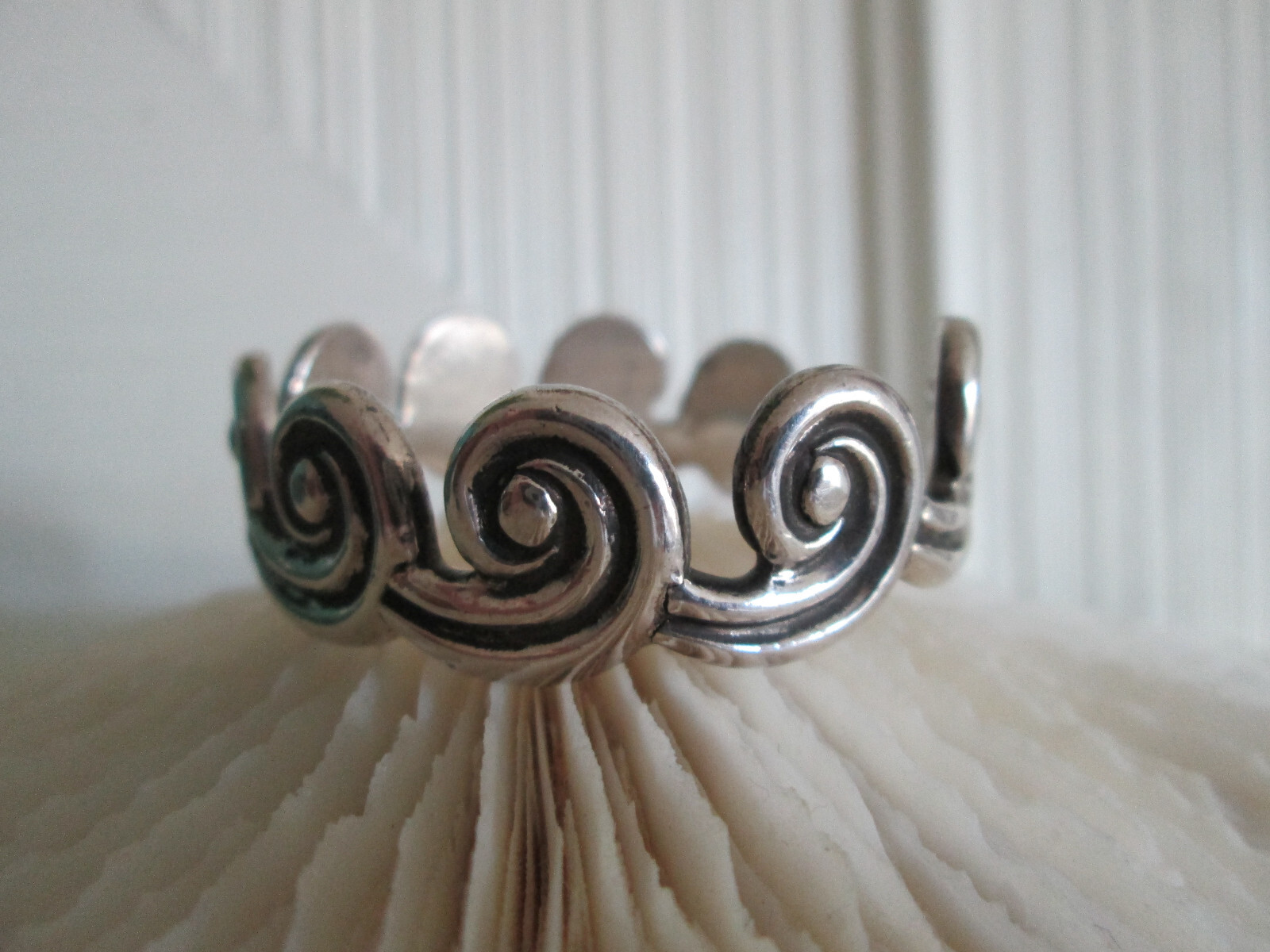 Los Castillo Beautiful Cuff Bracelet Taxco Sterling Mexico vintage