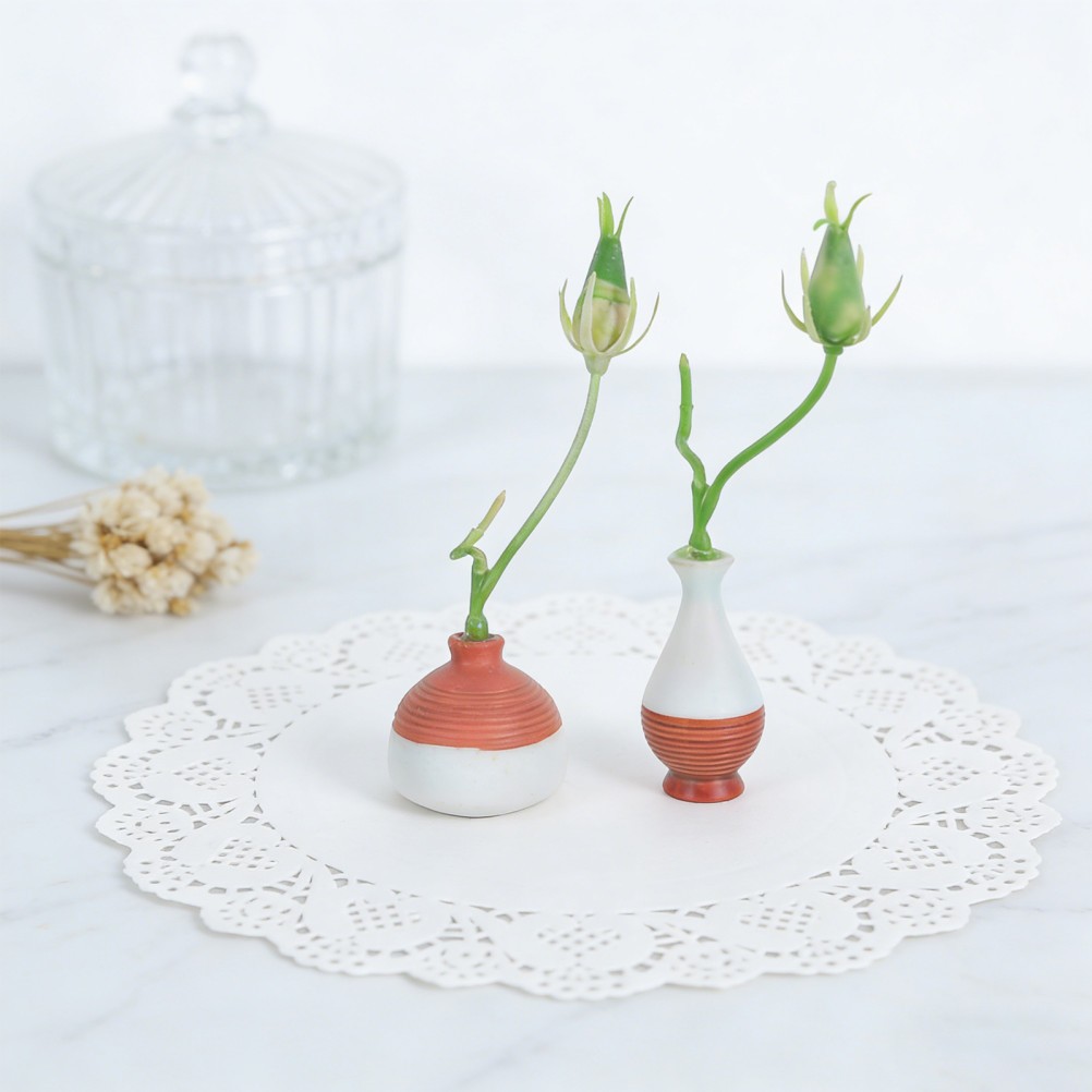 2 Pcs Simulated Bonsai Simulation Gardening Flower Artificial Plants