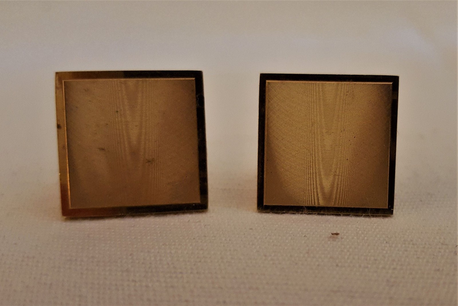 Estate, Vintage, 1950s Karat Klad Square Gold Cufflinks Pair