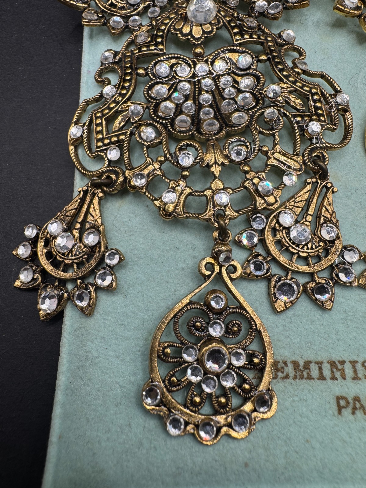 Réminiscence Paris Huge Clip On Earrings (Missing Stones)
