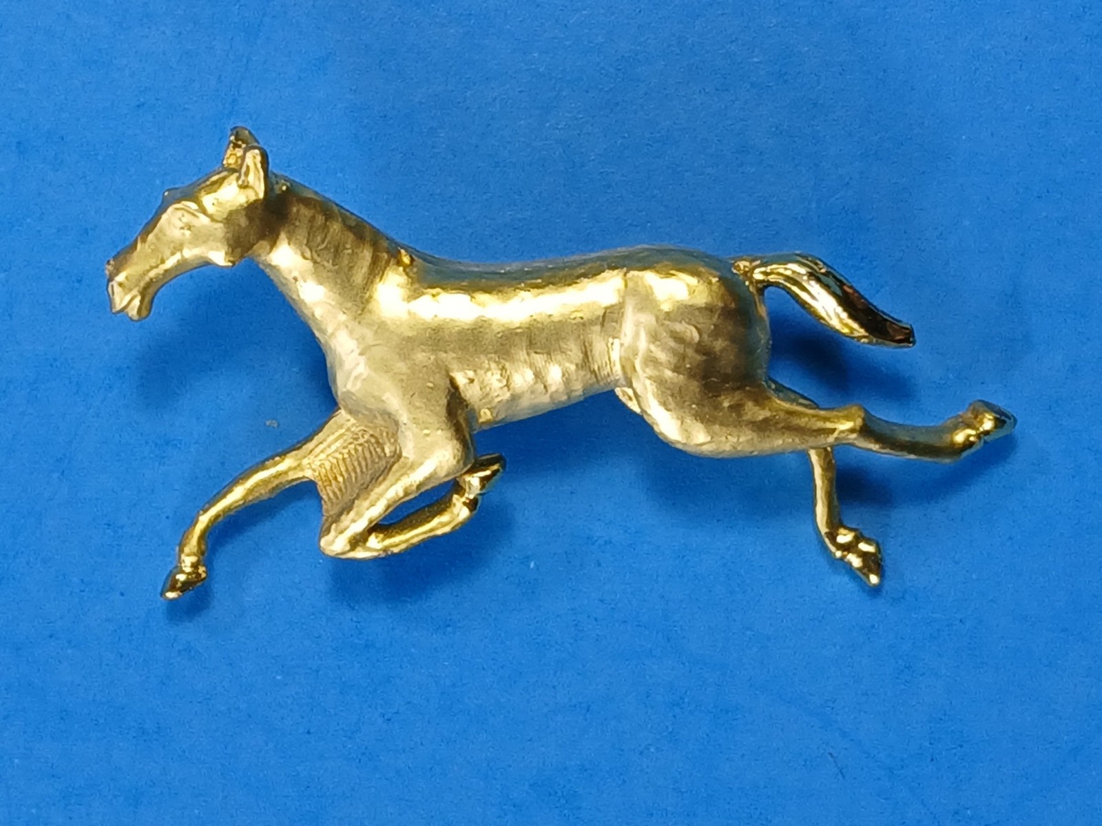 Horse Pins Brooches Running Gallop Brushed Satin Finish 2” Stallion LOT OF THREE