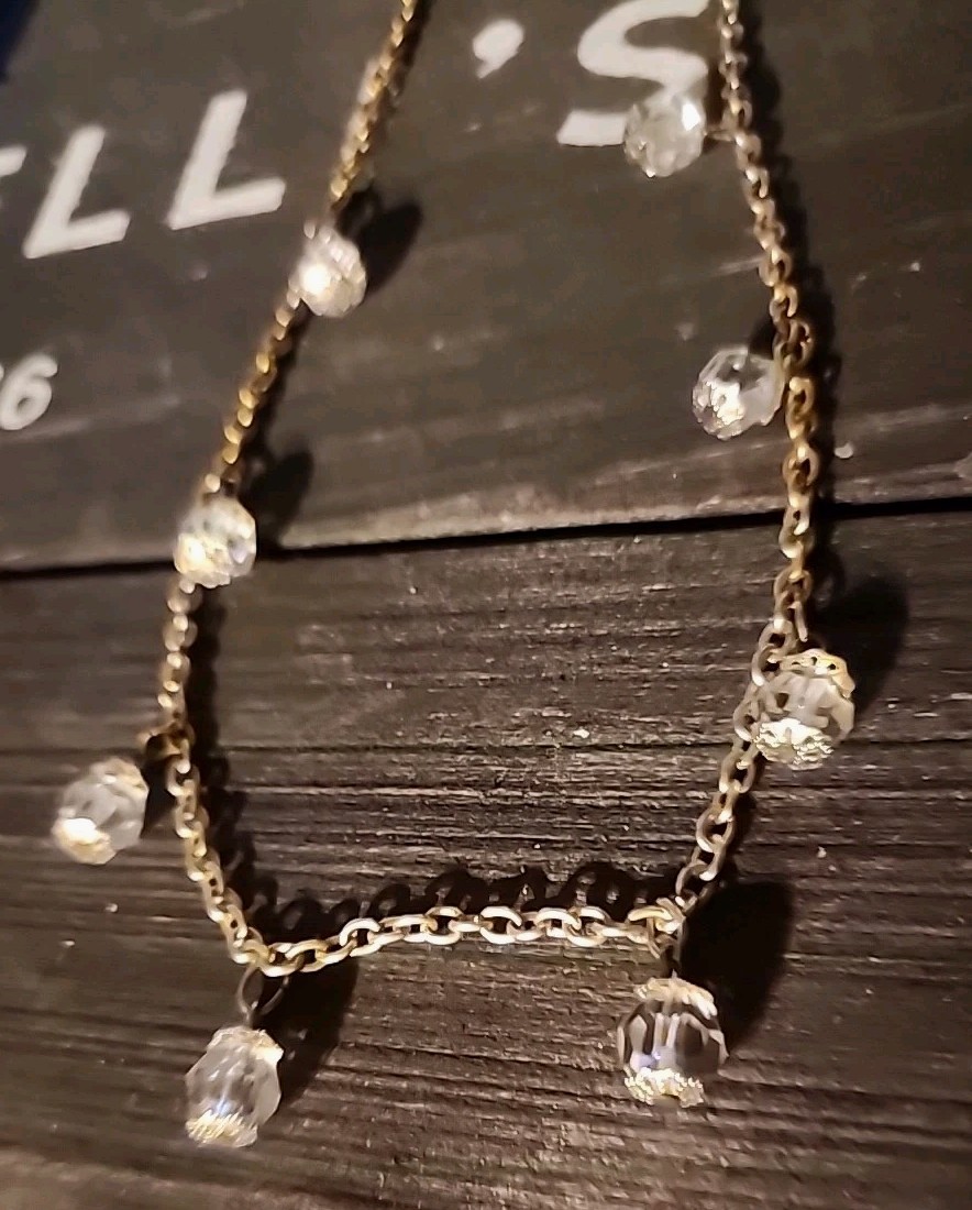 Beautiful Art Deco Czech Faceted Bead Necklace Circa 1920 – 19.5″