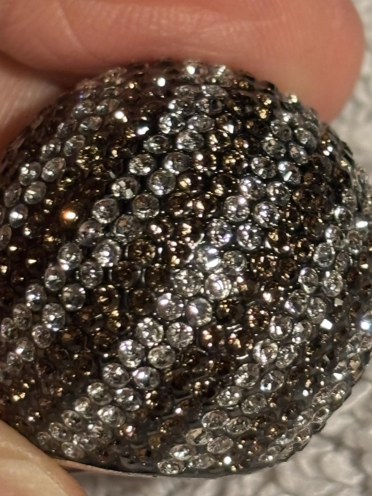 Vintage Henri Bendel Large Scale Rhinestone Dome Ring Size 7