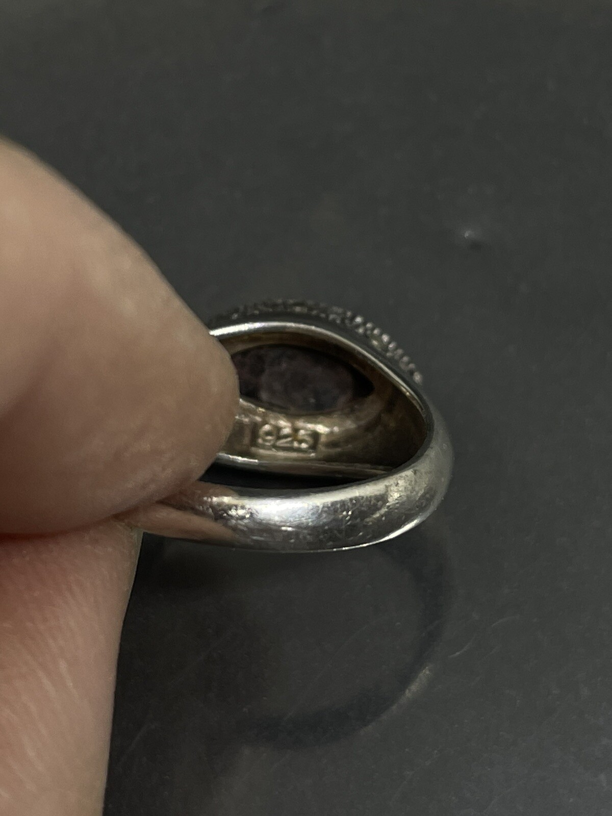 Vintage Signed CW Sterling Silver 925 Black Onyx Marcasites 6 Ring 4.38g