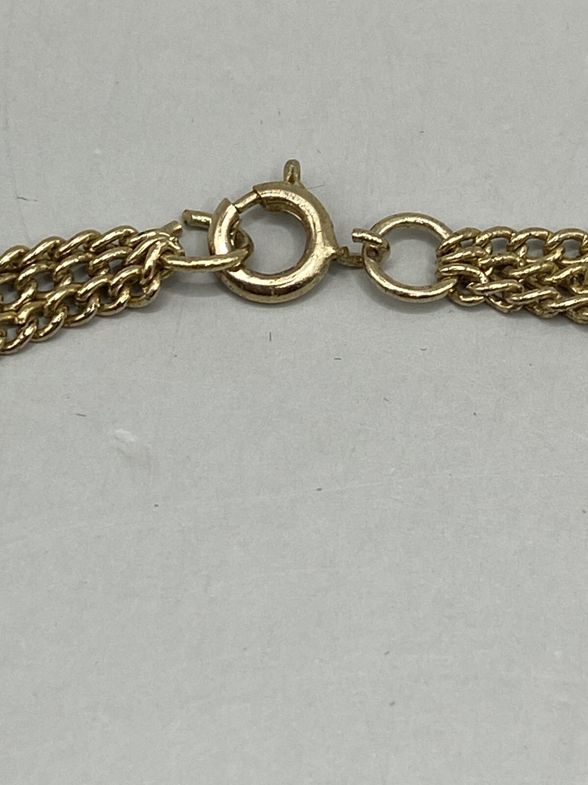 Vintage Gold Tone Multi Strand Necklace w/Tassel Style Pendant