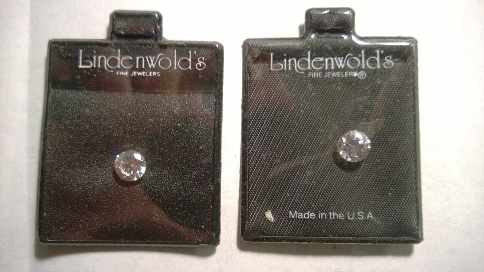 Vintage Lindenwold’s Fine Jewelers Round Clear Faceted Cubic Zirconia Stone (2)