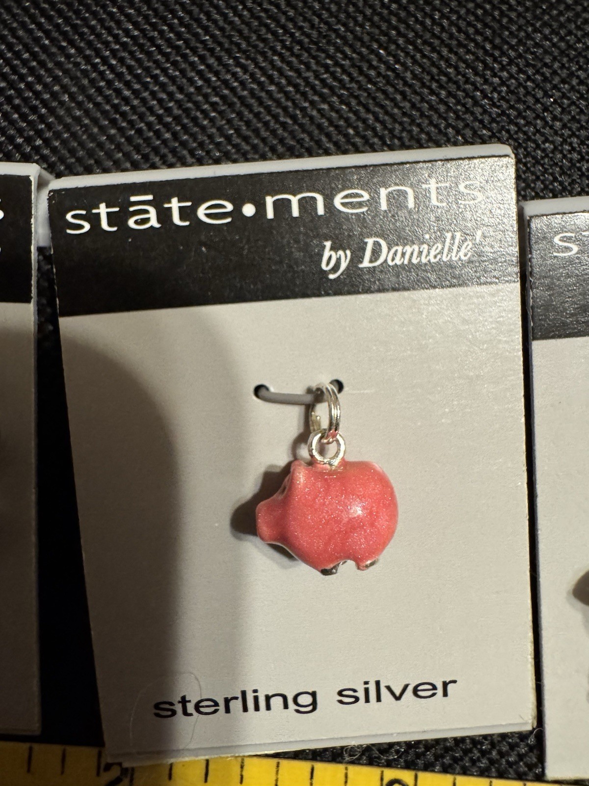 Three statement By Danielle Sterling Silver Pig Charms, All Different