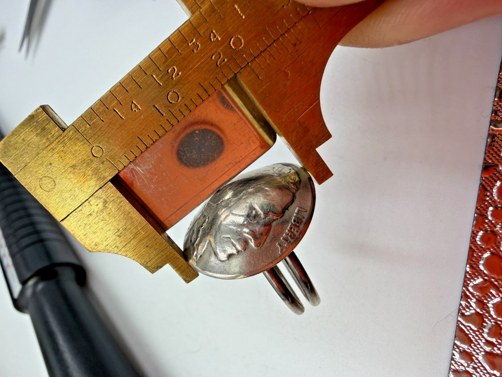 Vintage Ring Indian Head Buffalo Nickel 1937 Coin Sterling Band Size 6