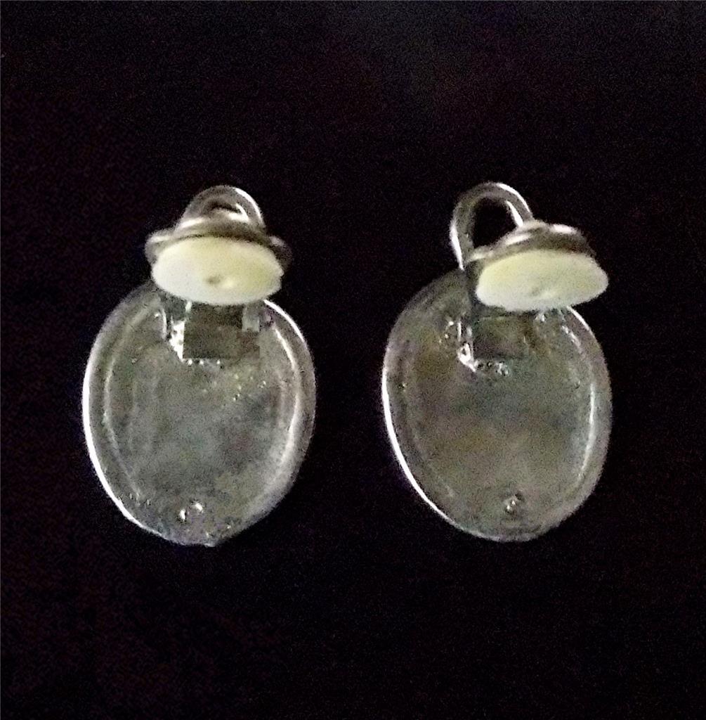 VINTAGE ARTISAN HANDMADE BEAUTIFULLY CRAFTED SILVER CLOSED SPIRAL CLIP EARRINGS